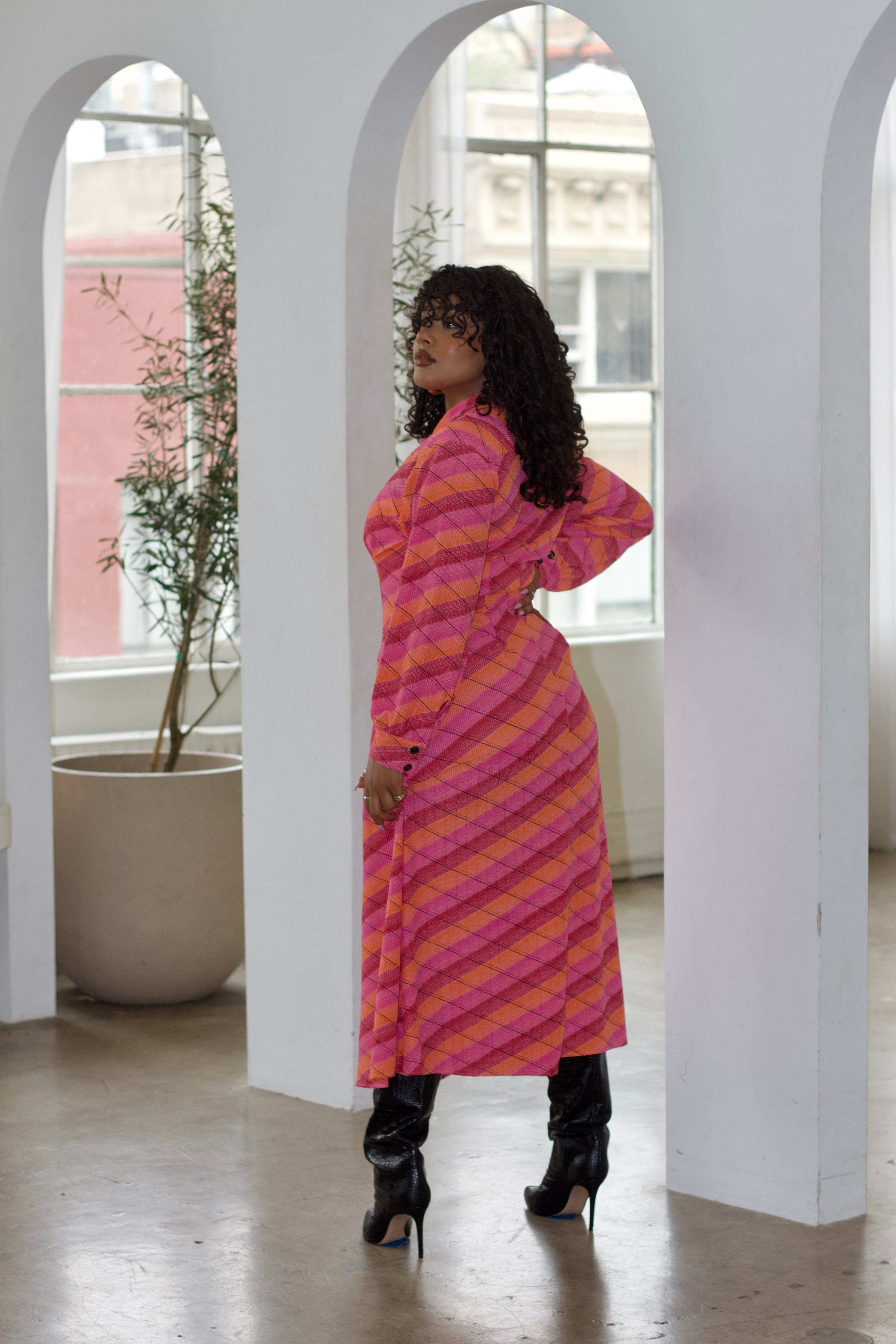 Zevelyn Jean Evoree Maxi Dress Evoree Maxi Shirtdress Pink