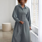 Zevelyn Jean Evoree Maxi Dress Evoree Maxi Shirtdress Sage Green