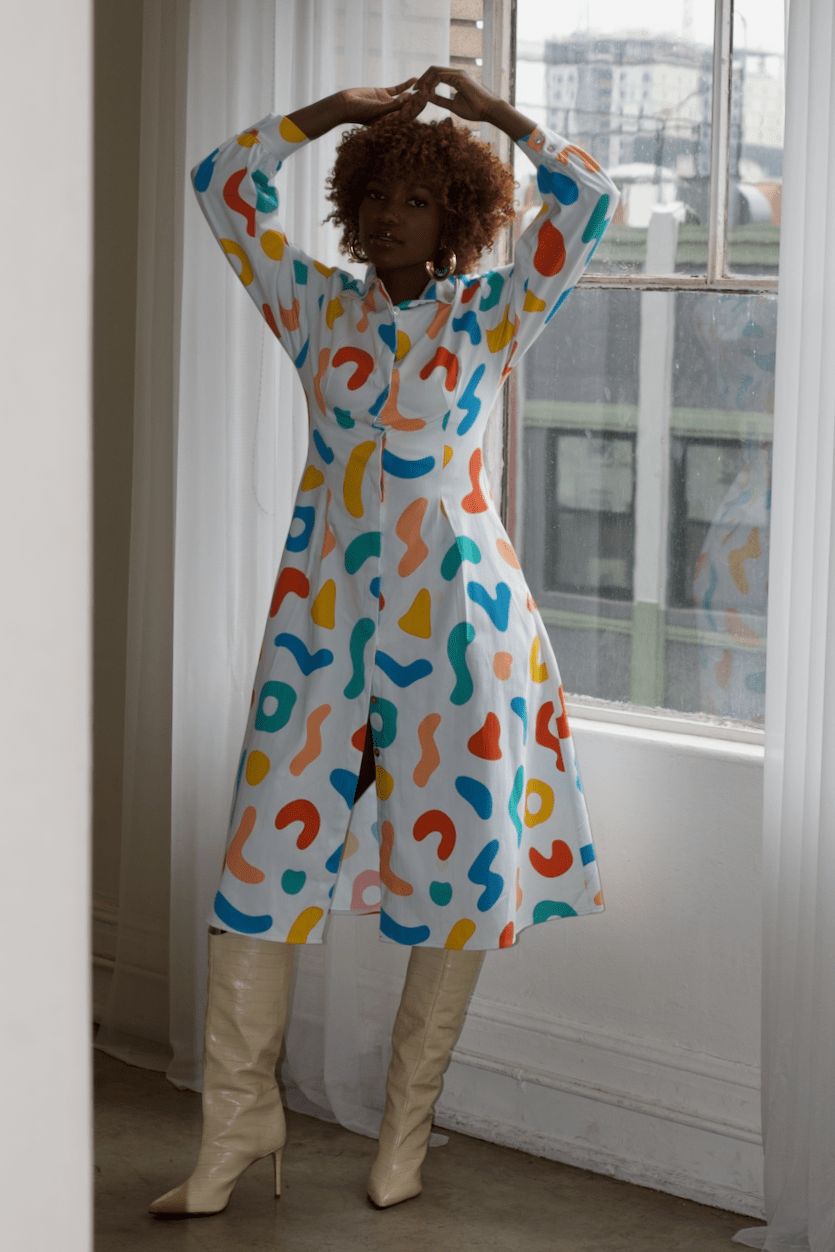 Zevelyn Jean Evoree Maxi Dress Evoree Maxi Shirtdress Sprinkles