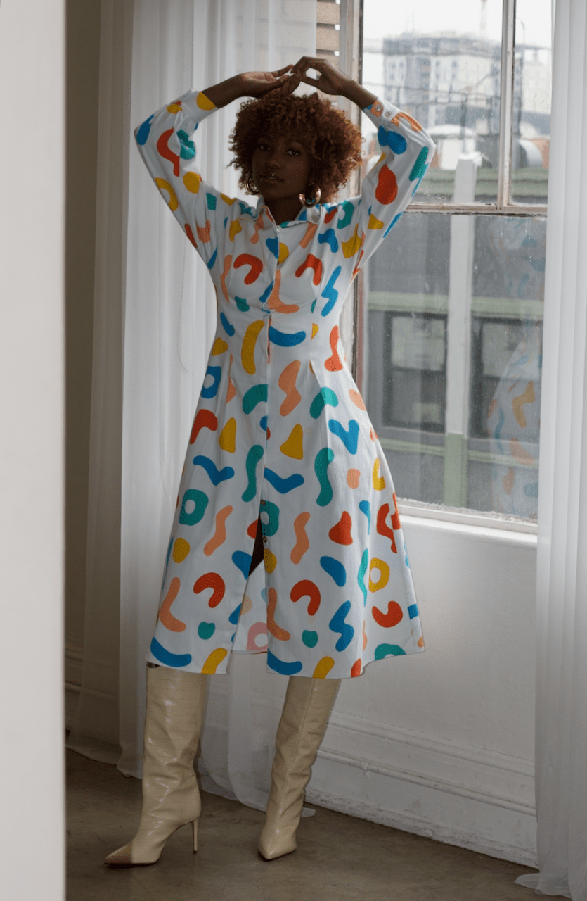 Zevelyn Jean Evoree Maxi Dress Evoree Maxi Shirtdress Sprinkles