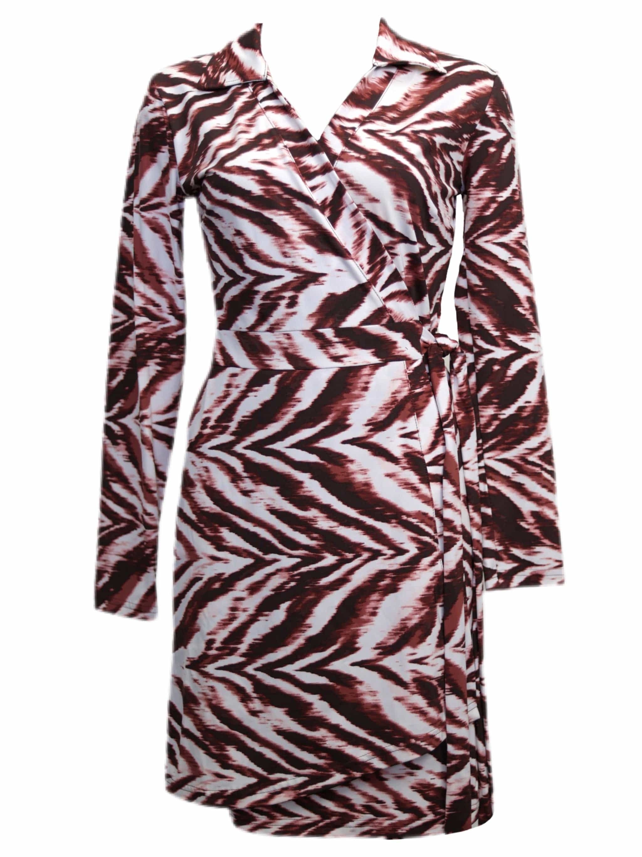 Zevelyn Jean Kellee Wrap Dress Kellee Wrap Dress Tiger