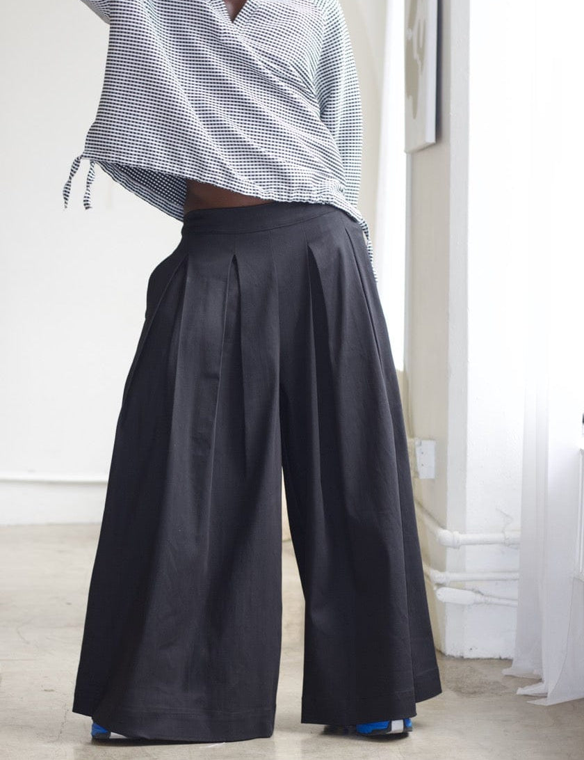 Zevelyn Jean Khadijah Wide Leg Pant KHADIJAH WIDE LEG PANT Black Denim