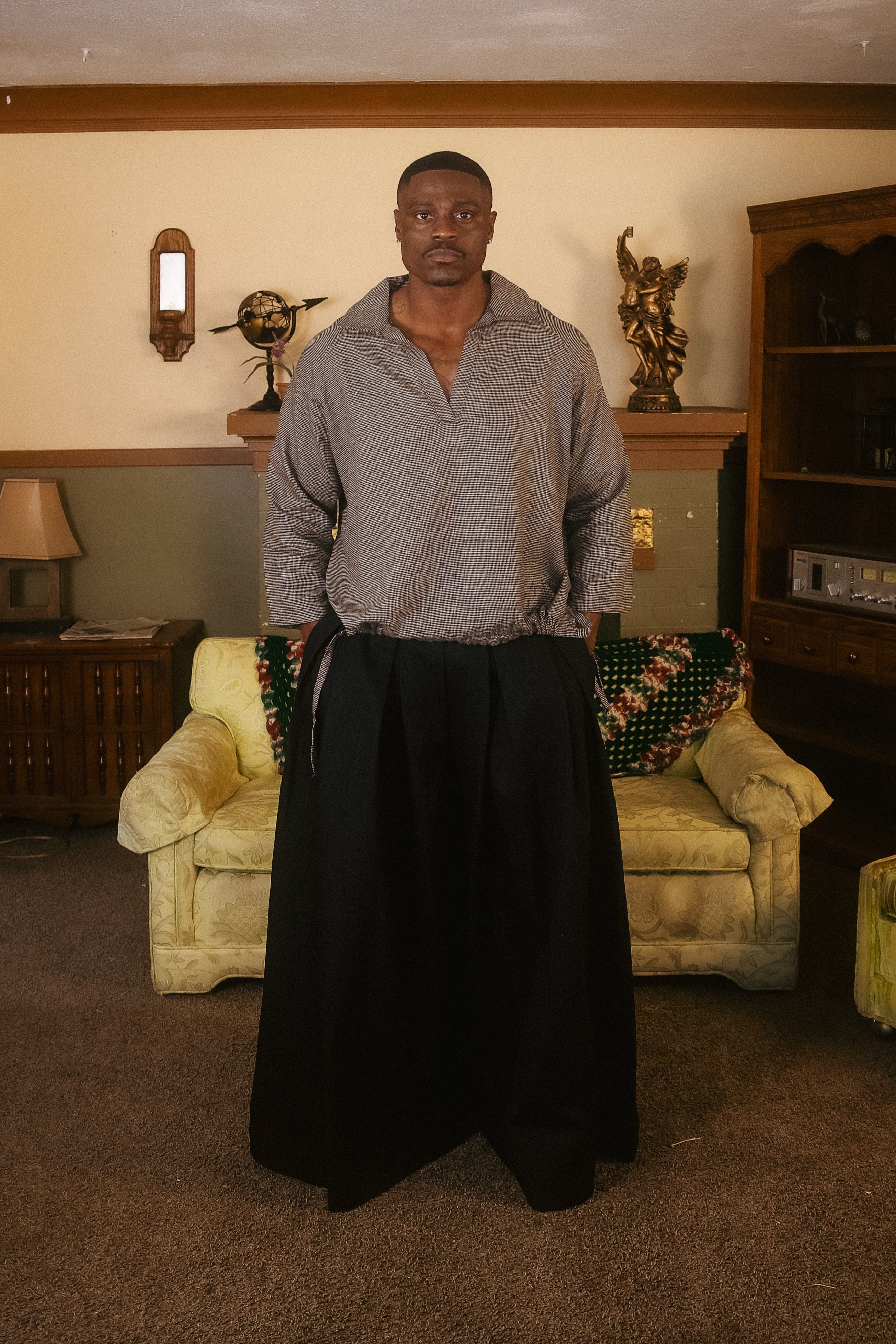 Zevelyn Jean Khadijah Wide Leg Pant KHADIJAH WIDE LEG PANT Black Denim