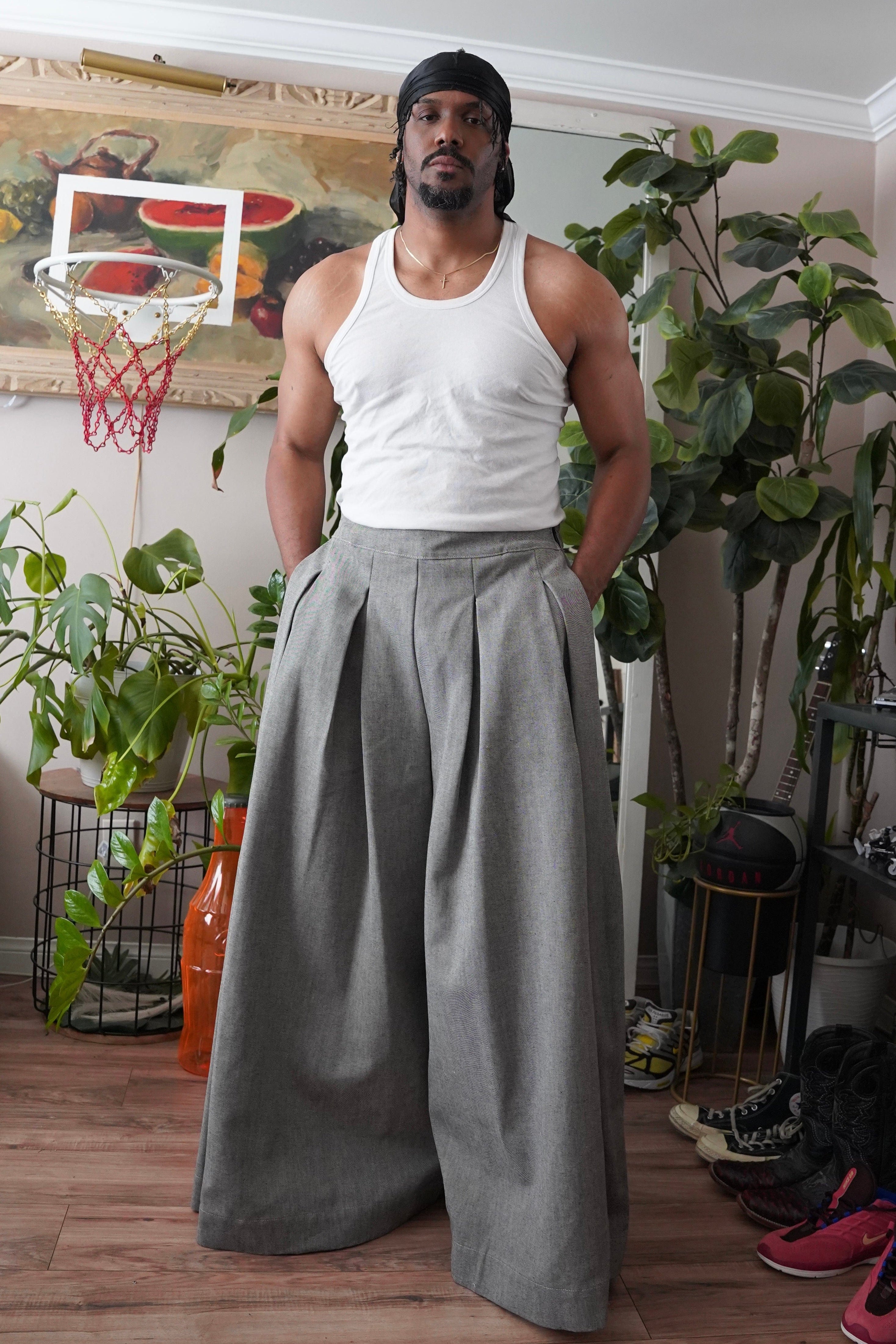 Zevelyn Jean Khadijah Wide Leg Pant KHADIJAH WIDE LEG PANT Black Mist Denim