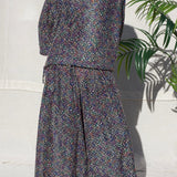 Zevelyn Jean Khadijah Wide Leg Pant KHADIJAH WIDE LEG PANT Blue Fetti