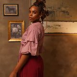 Zevelyn Jean Khadijah Wide Leg Pant KHADIJAH WIDE LEG PANT Cherry Red