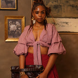 Zevelyn Jean Khadijah Wide Leg Pant KHADIJAH WIDE LEG PANT Cherry Red