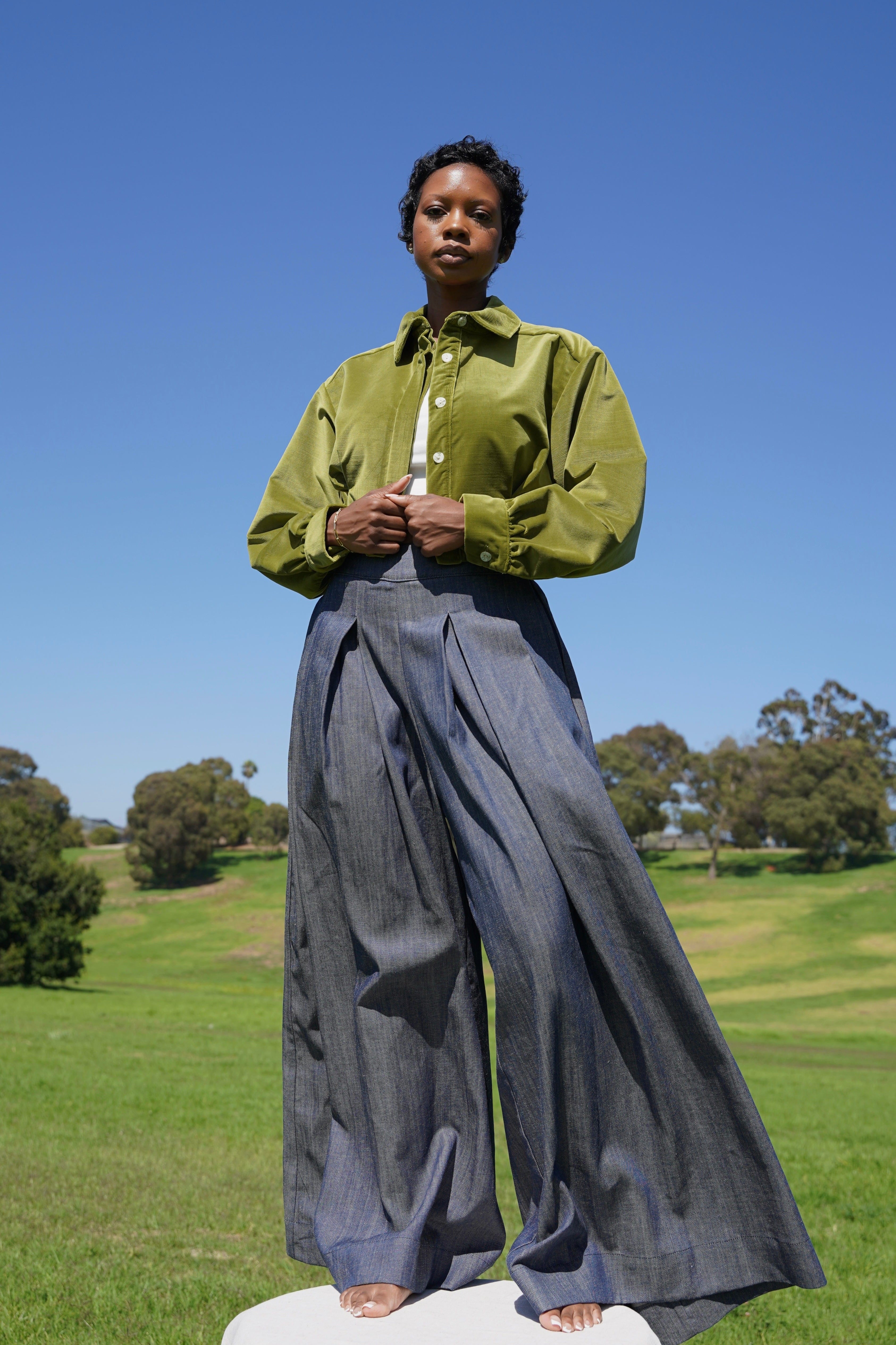 Zevelyn Jean Khadijah Wide Leg Pant KHADIJAH WIDE LEG PANT Classic Denim