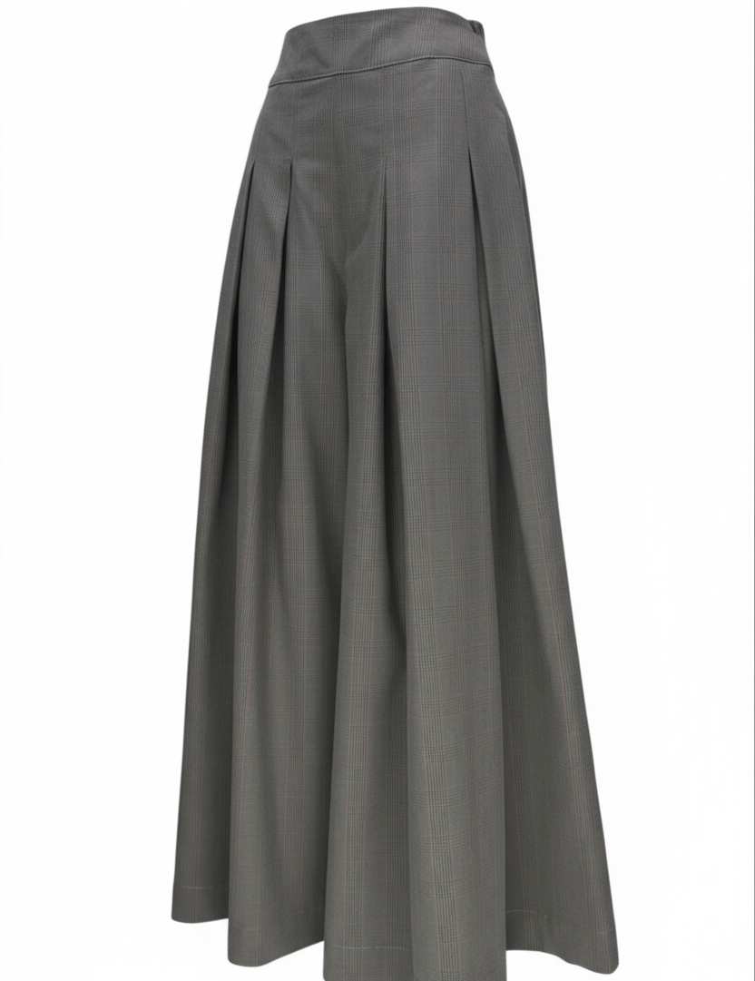 Zevelyn Jean Khadijah Wide Leg Pant KHADIJAH WIDE LEG PANT Iron Plaid