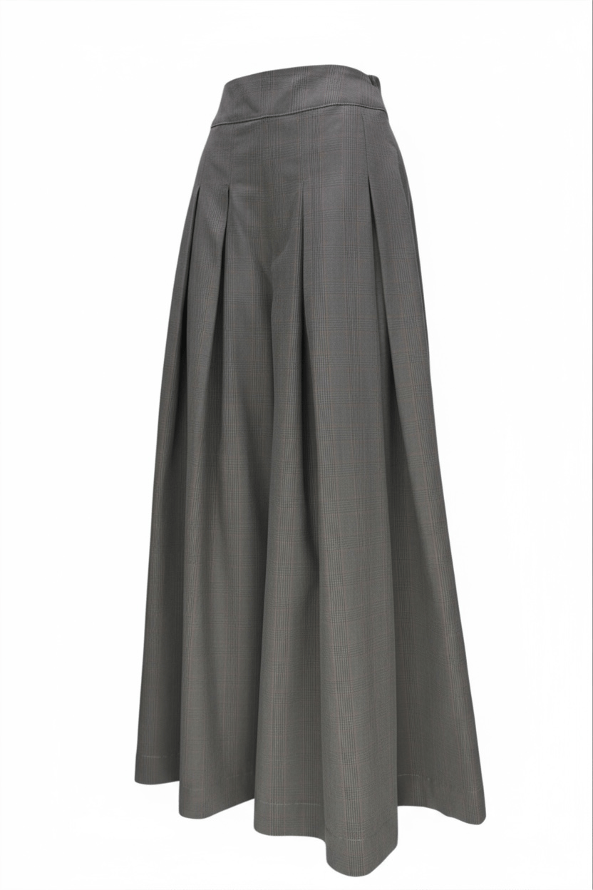 Zevelyn Jean Khadijah Wide Leg Pant KHADIJAH WIDE LEG PANT Iron Plaid