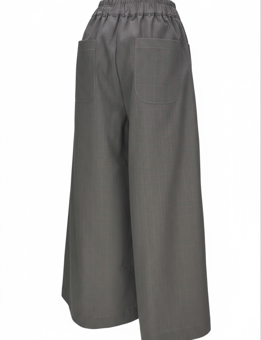 Zevelyn Jean Khadijah Wide Leg Pant KHADIJAH WIDE LEG PANT Iron Plaid