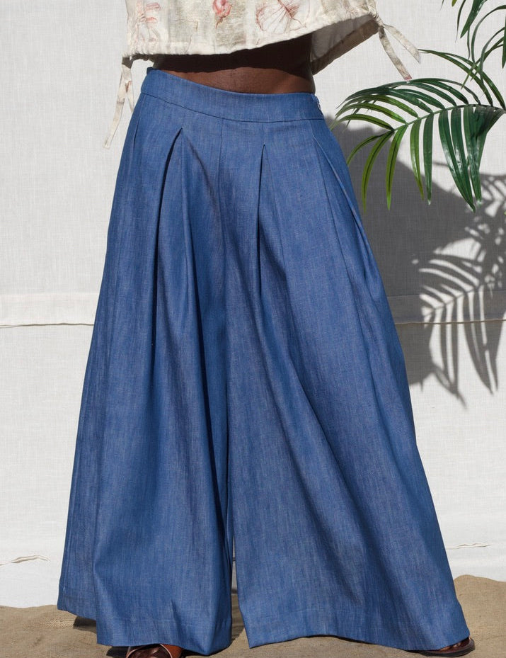 Zevelyn Jean Khadijah Wide Leg Pant KHADIJAH WIDE LEG PANT Light Blue Denim