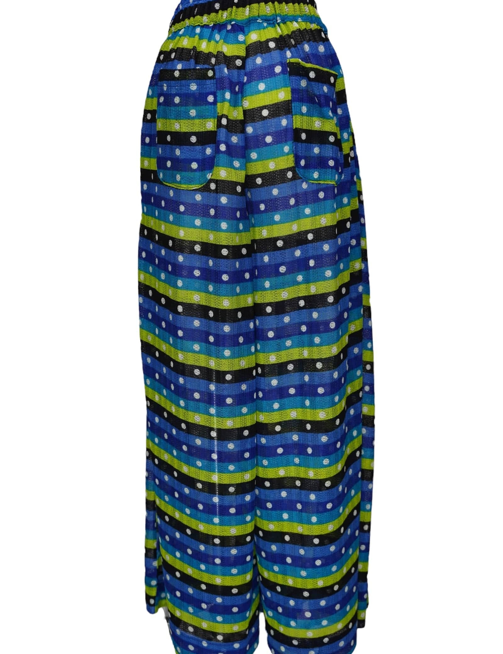 Zevelyn Jean Khadijah Wide Leg Pant KHADIJAH WIDE LEG PANT Lime Dots