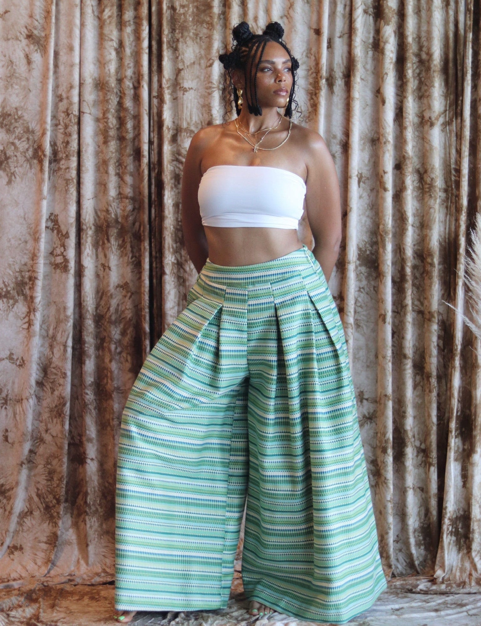 Zevelyn Jean Khadijah Wide Leg Pant KHADIJAH WIDE LEG PANT Limeade