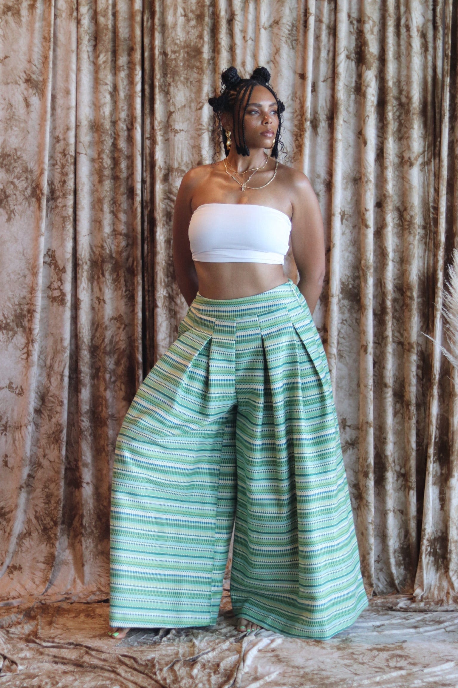 Zevelyn Jean Khadijah Wide Leg Pant KHADIJAH WIDE LEG PANT Limeade