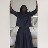 Zevelyn Jean Khadijah Wide Leg Pant KHADIJAH WIDE LEG PANT Midnight Blue Denim