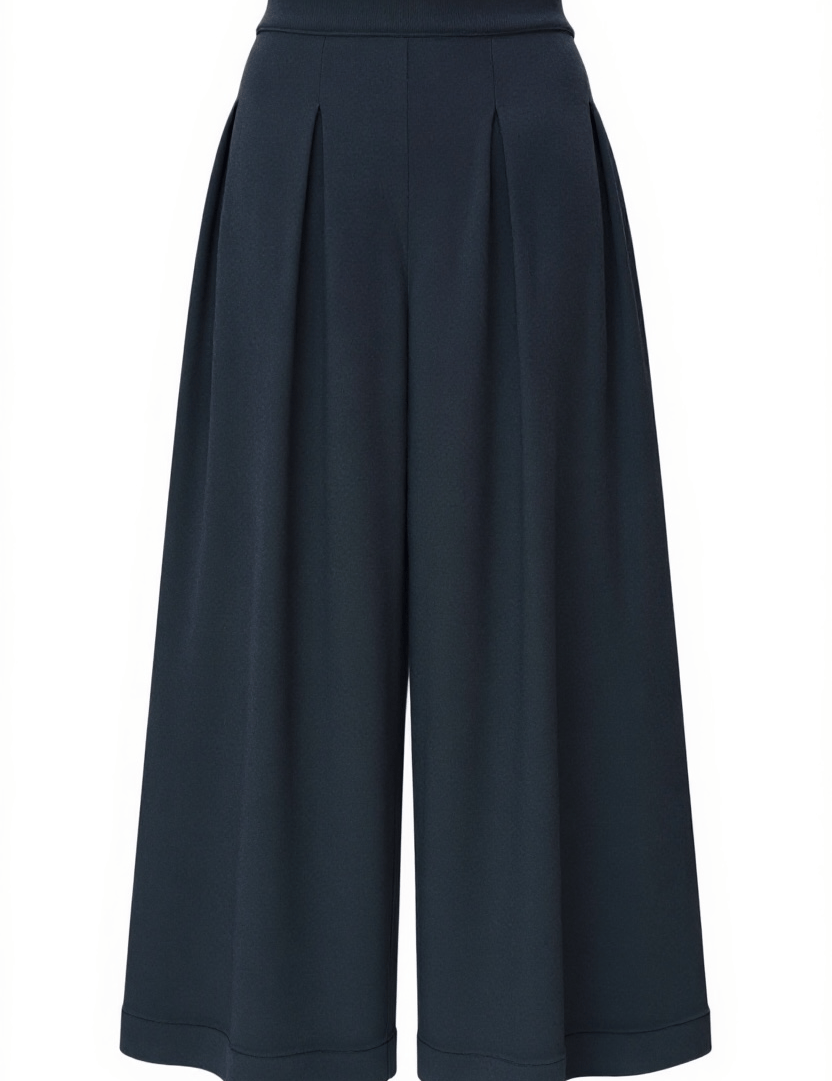 Zevelyn Jean Khadijah Wide Leg Pant KHADIJAH WIDE LEG PANT Navy Cotton