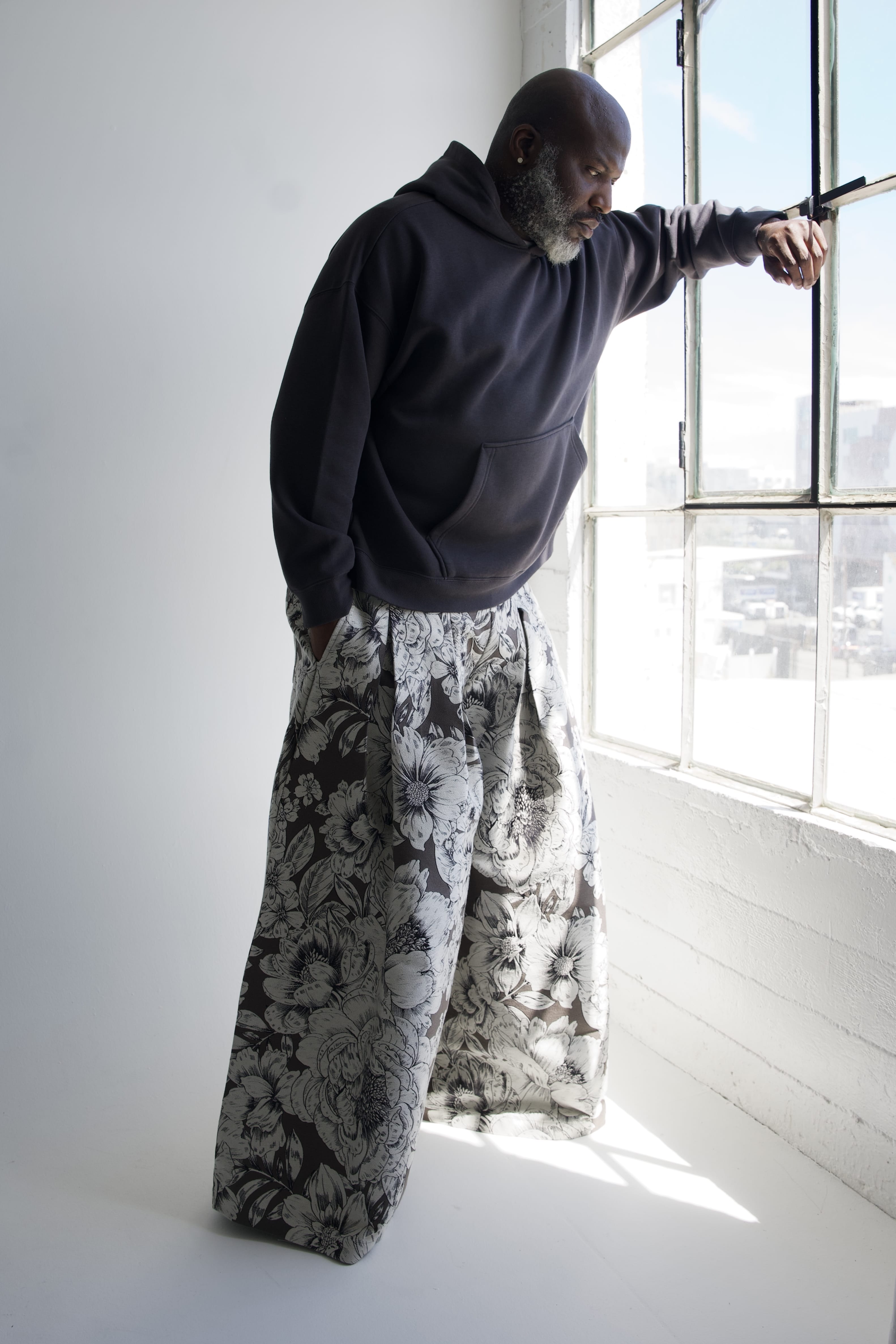 Zevelyn Jean Khadijah Wide Leg Pant KHADIJAH WIDE LEG PANT Noir Bloom