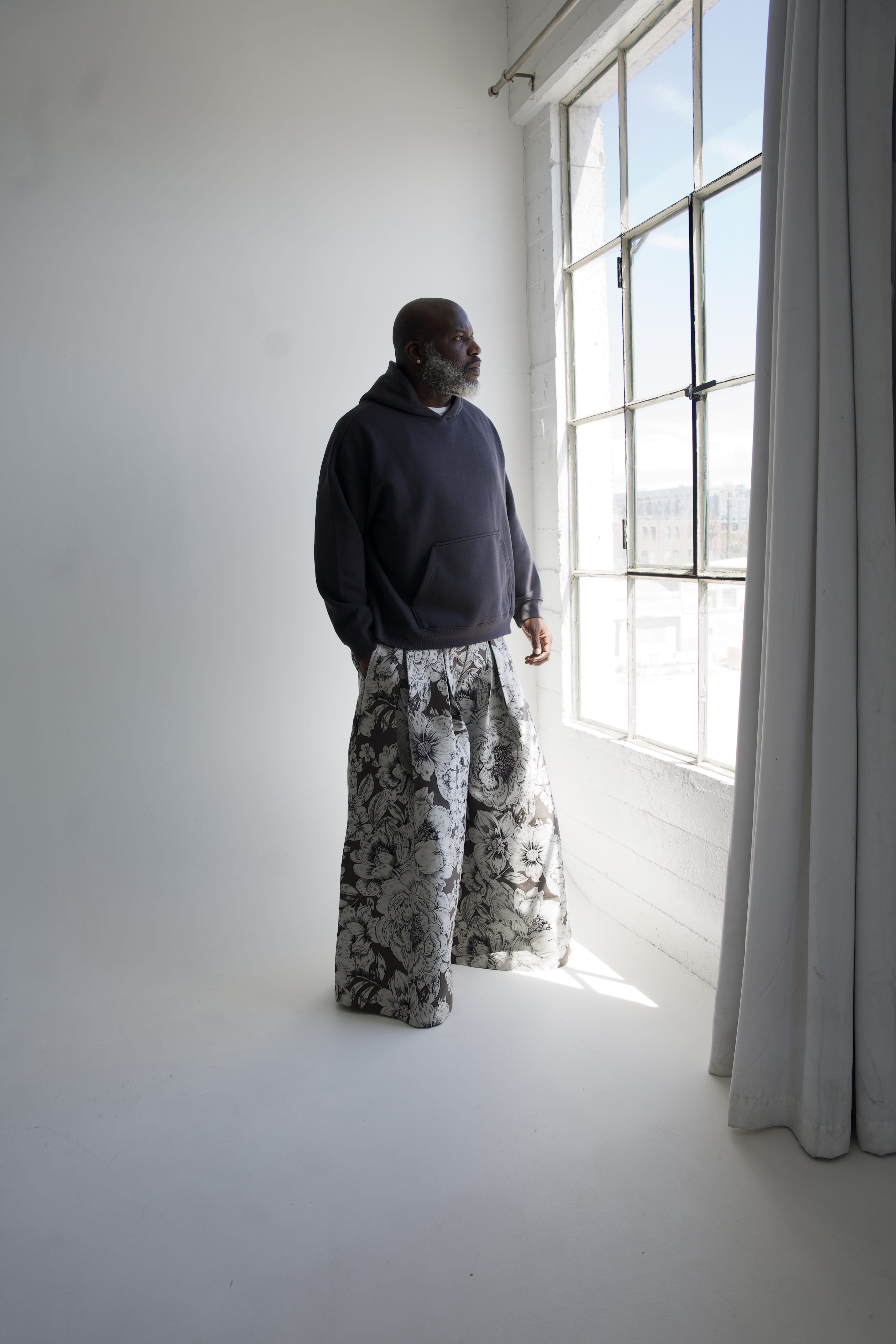 Zevelyn Jean Khadijah Wide Leg Pant KHADIJAH WIDE LEG PANT Noir Bloom