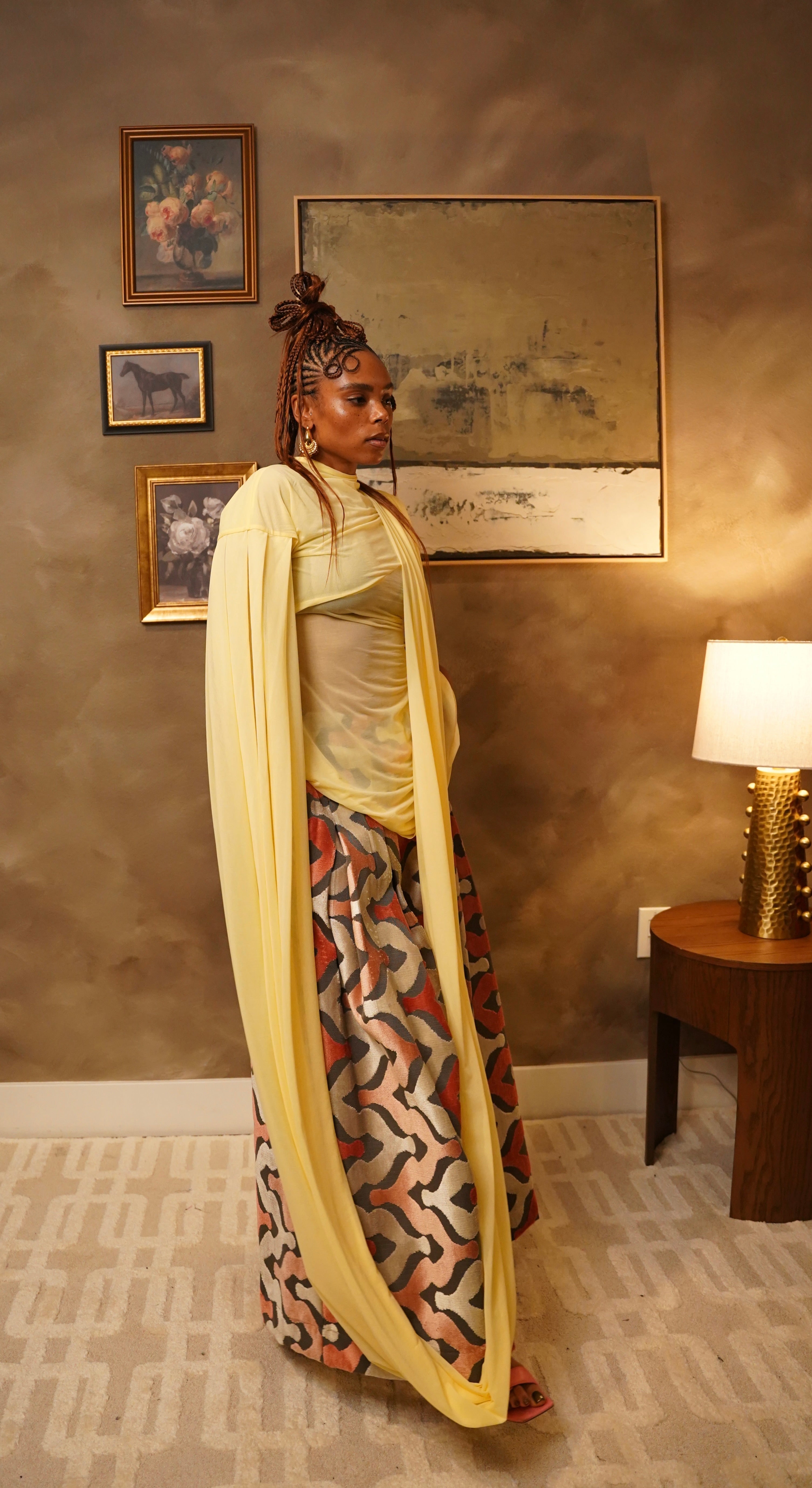 Zevelyn Jean Khadijah Wide Leg Pant KHADIJAH WIDE LEG PANT Peach Haze