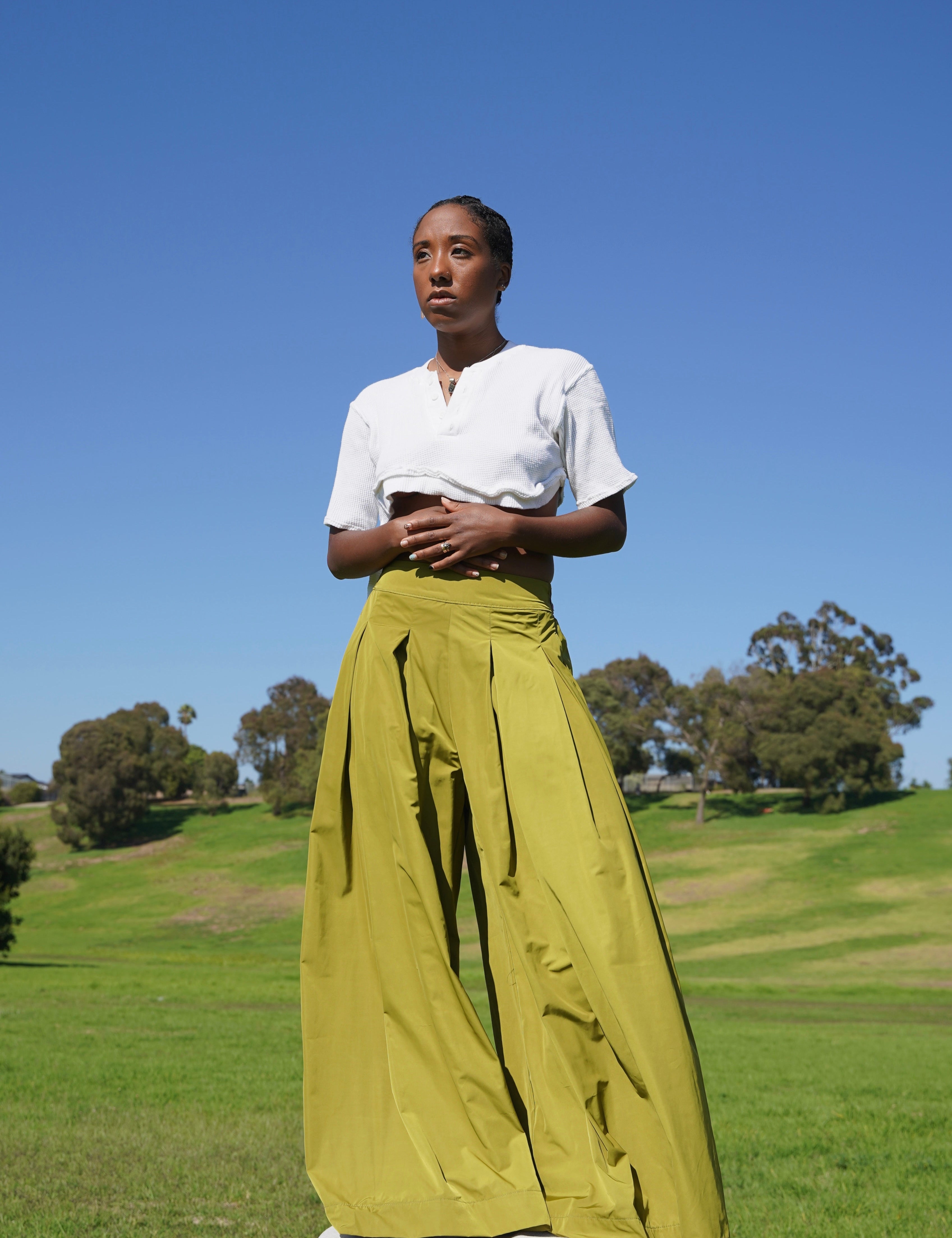 Zevelyn Jean Khadijah Wide Leg Pant KHADIJAH WIDE LEG PANT Pistachio