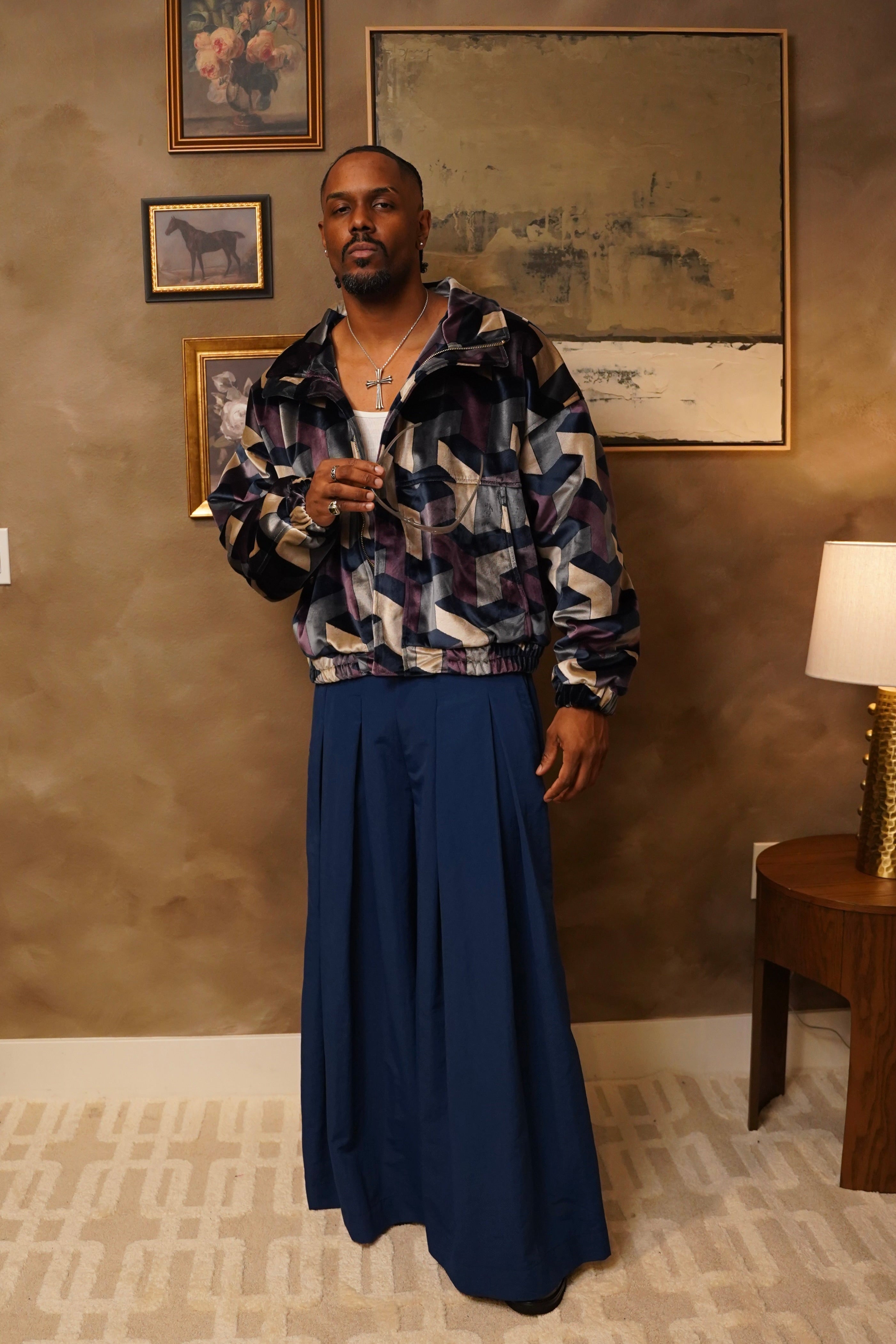 Zevelyn Jean Khadijah Wide Leg Pant KHADIJAH WIDE LEG PANT Sapphire Blue