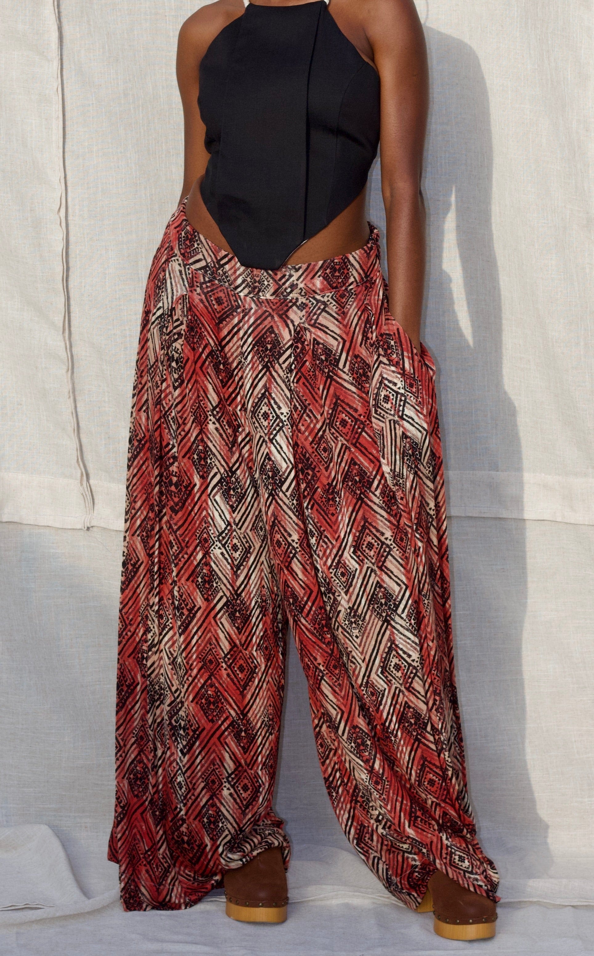 Zevelyn Jean Khadijah Wide Leg Pant KHADIJAH WIDE LEG PANT Scarlet