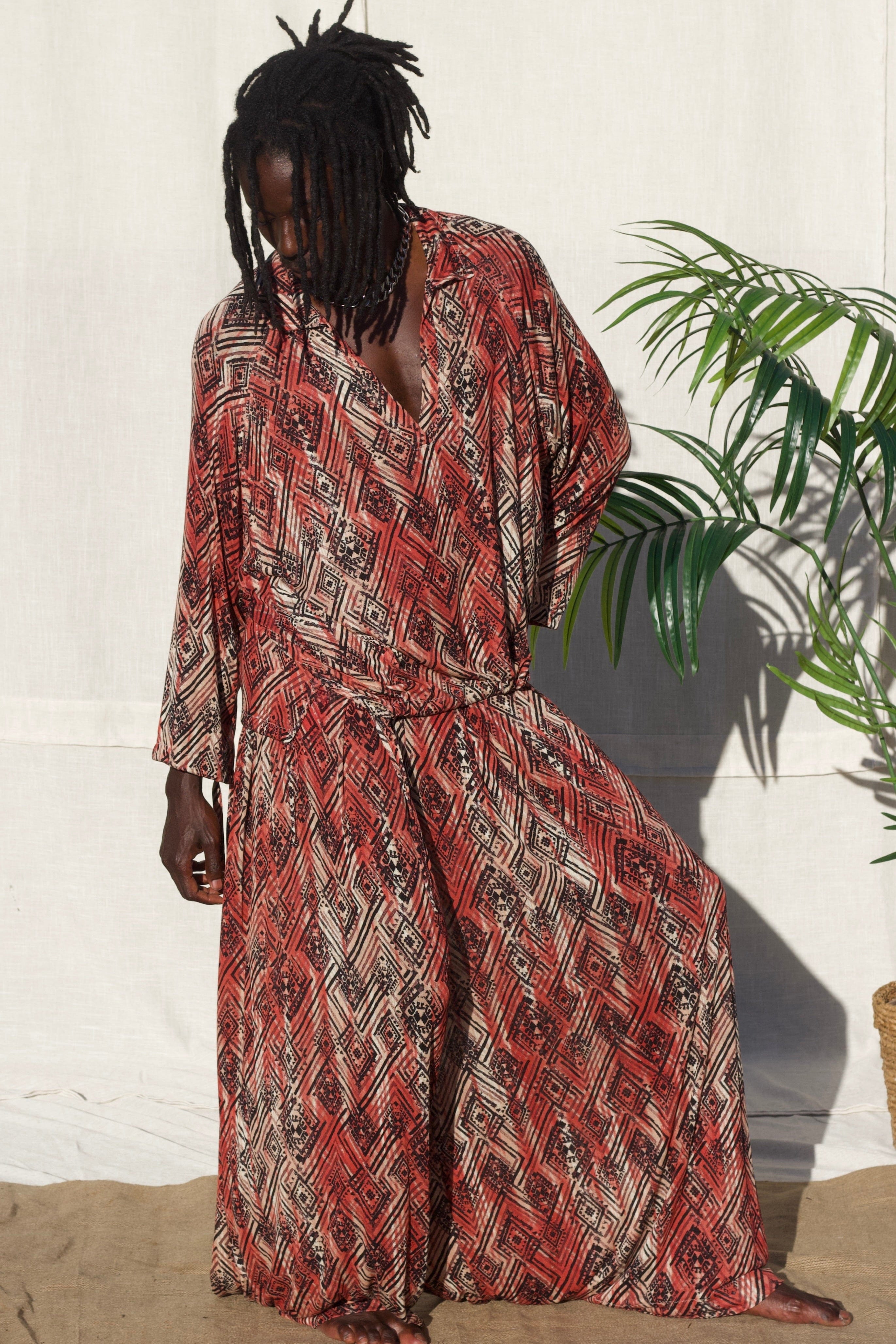 Zevelyn Jean Khadijah Wide Leg Pant KHADIJAH WIDE LEG PANT Scarlet