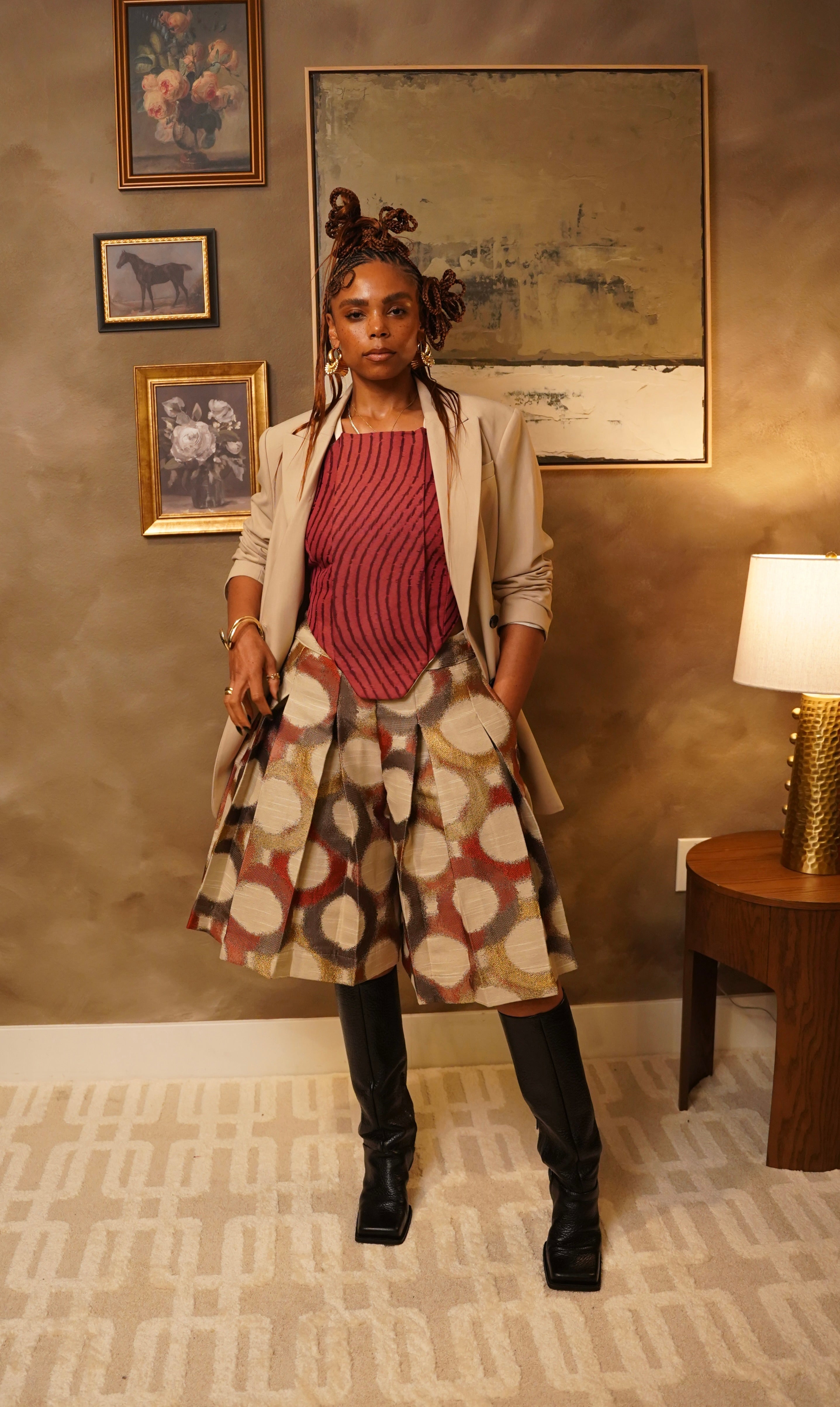 Zevelyn Jean Koda Shorts KODA SHORTS Almond Mahogany