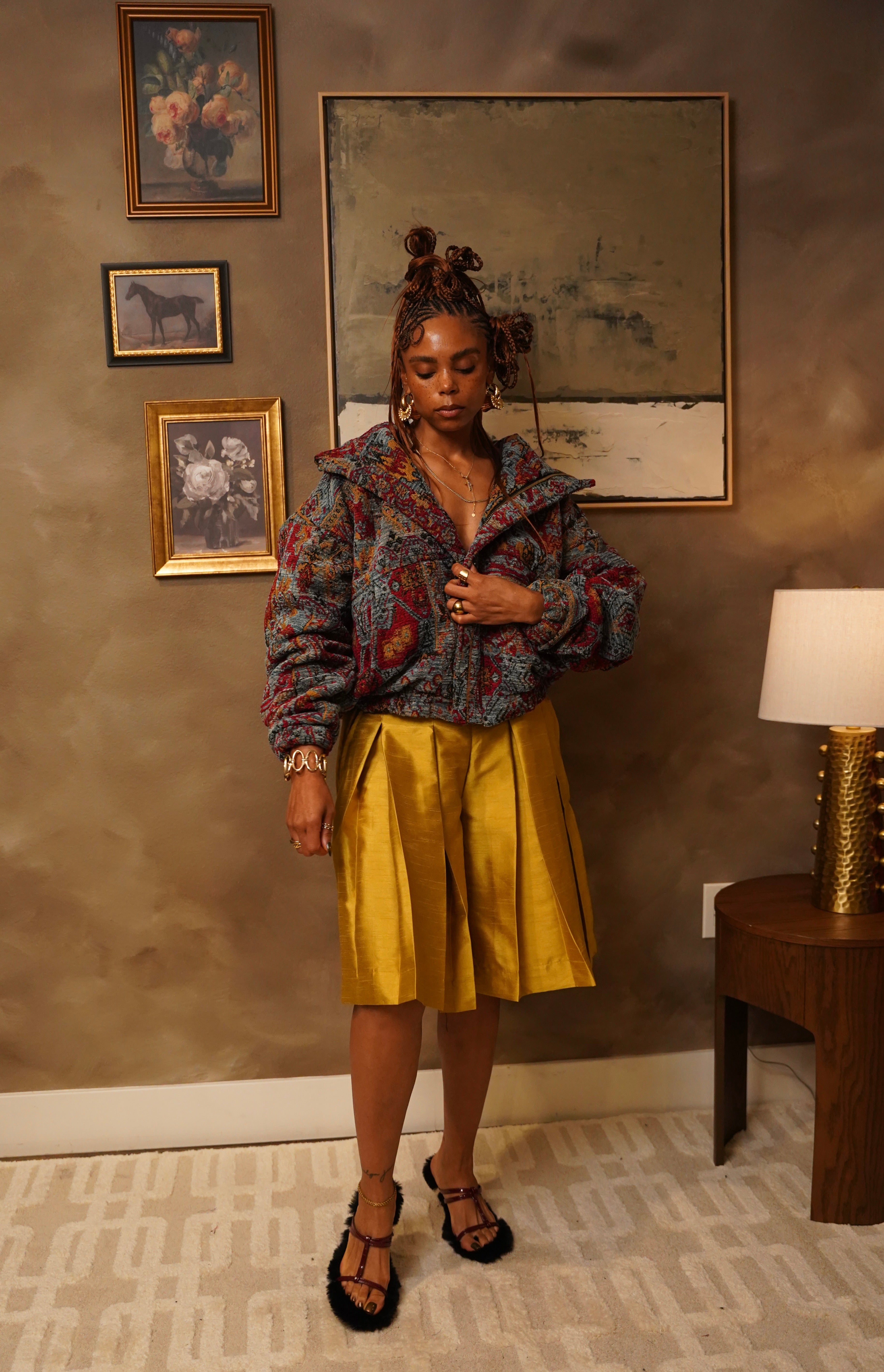 Zevelyn Jean Koda Shorts KODA SHORTS Chartreuse