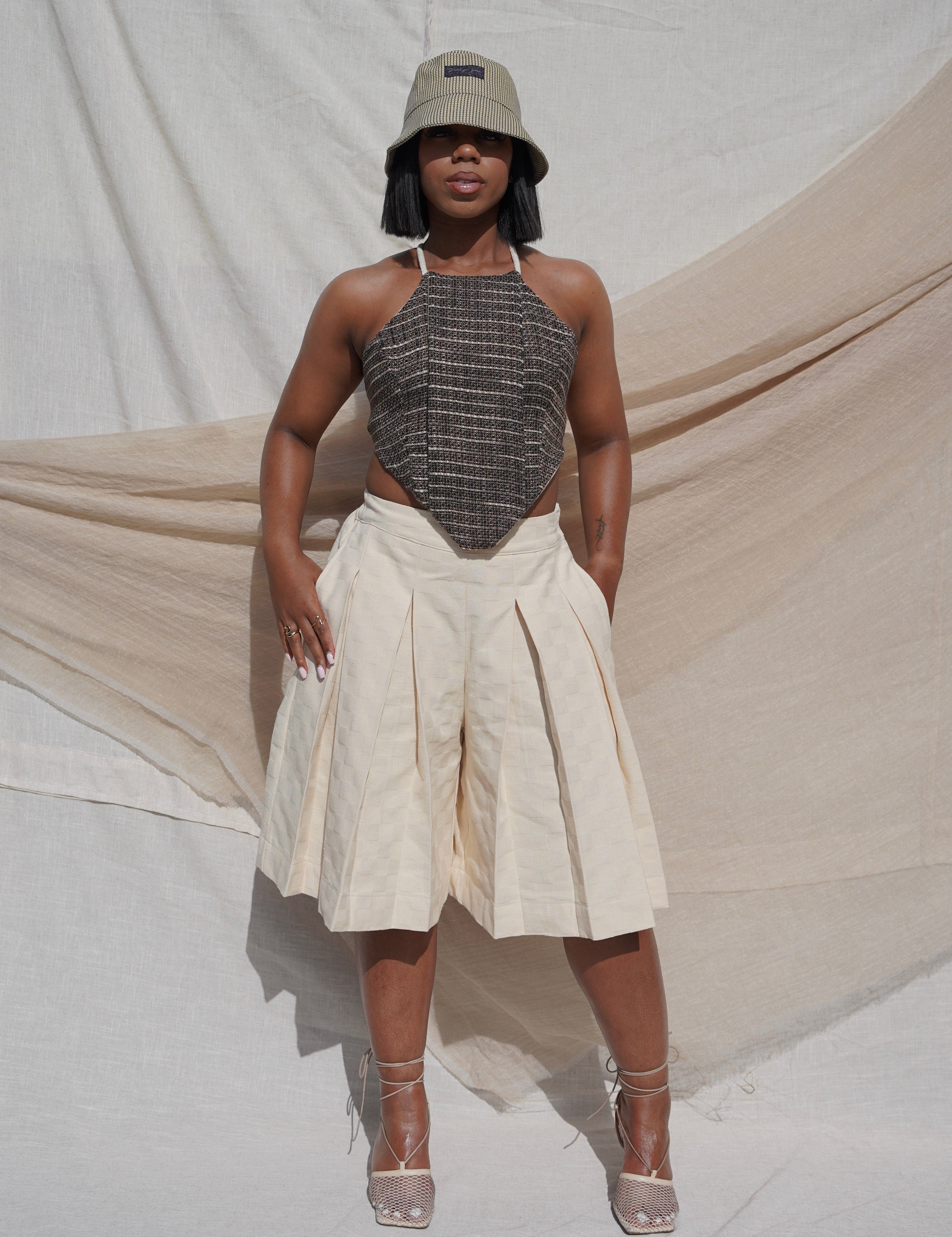 Zevelyn Jean Koda Shorts KODA SHORTS Cream Denim