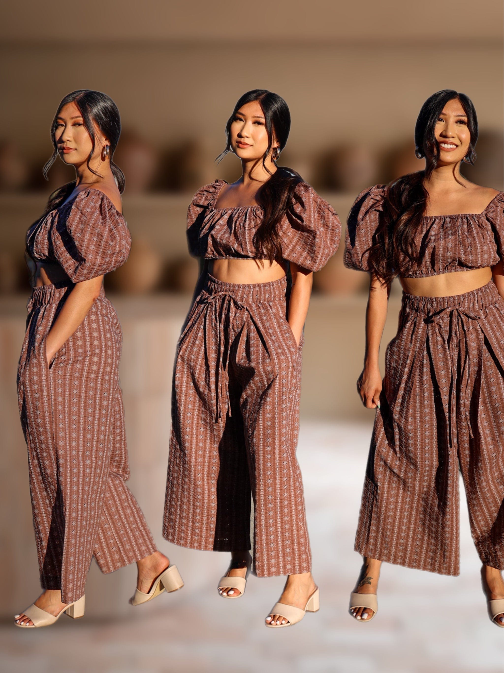 Zevelyn Jean Stacee Crop Top Stacee Crop Top Saddle