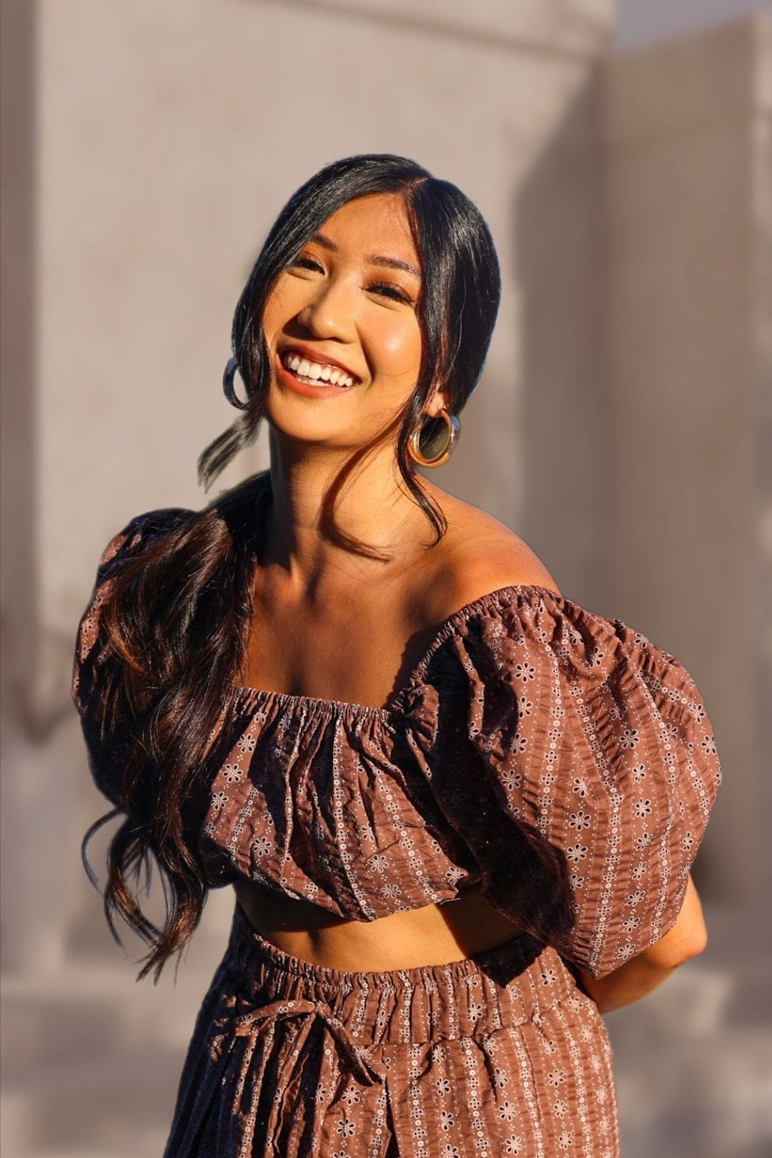 Zevelyn Jean Stacee Crop Top Stacee Crop Top Saddle