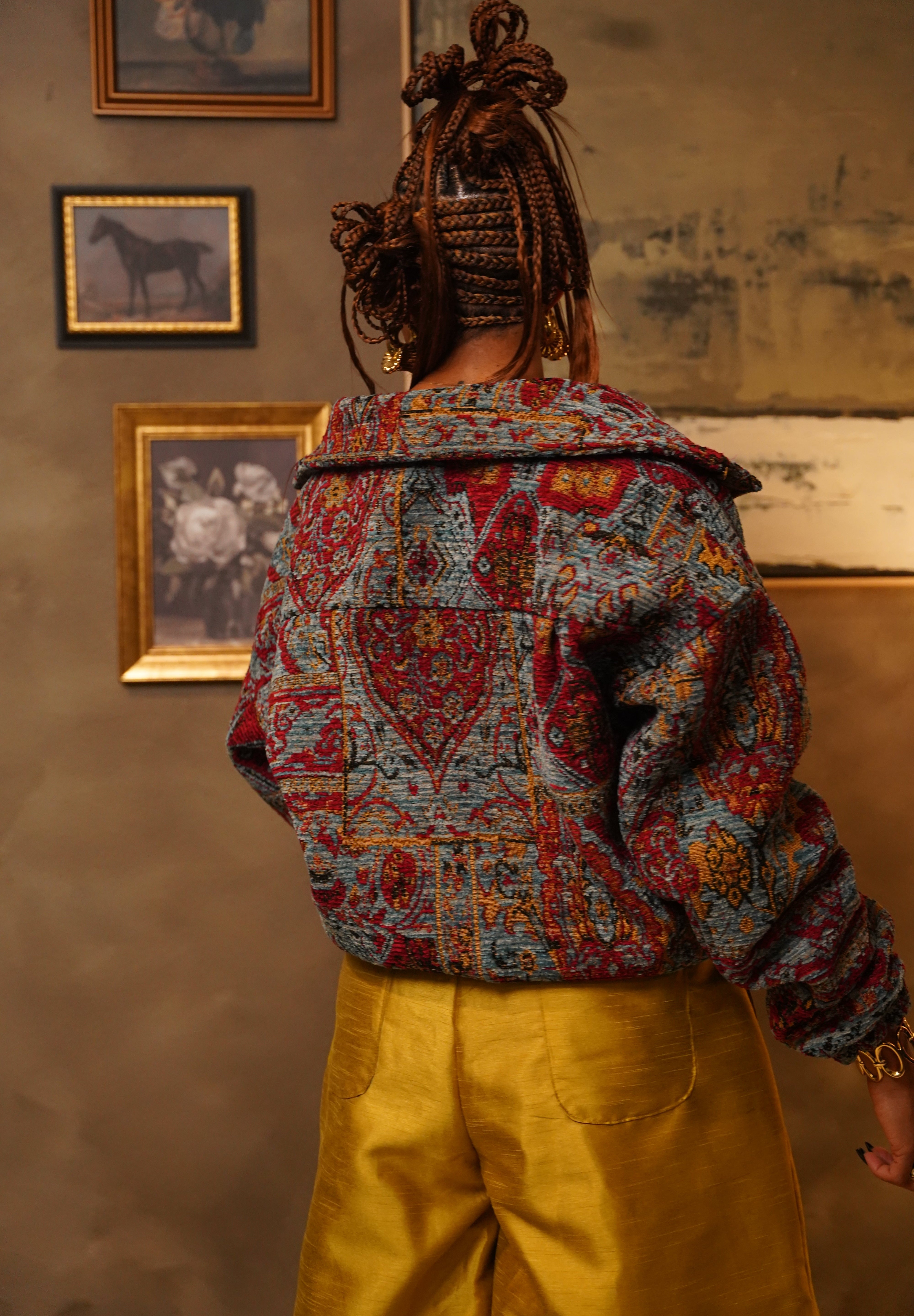 Zevelyn Jean Zane Bomber Jacket ZANE BOMBER Antique Ocean