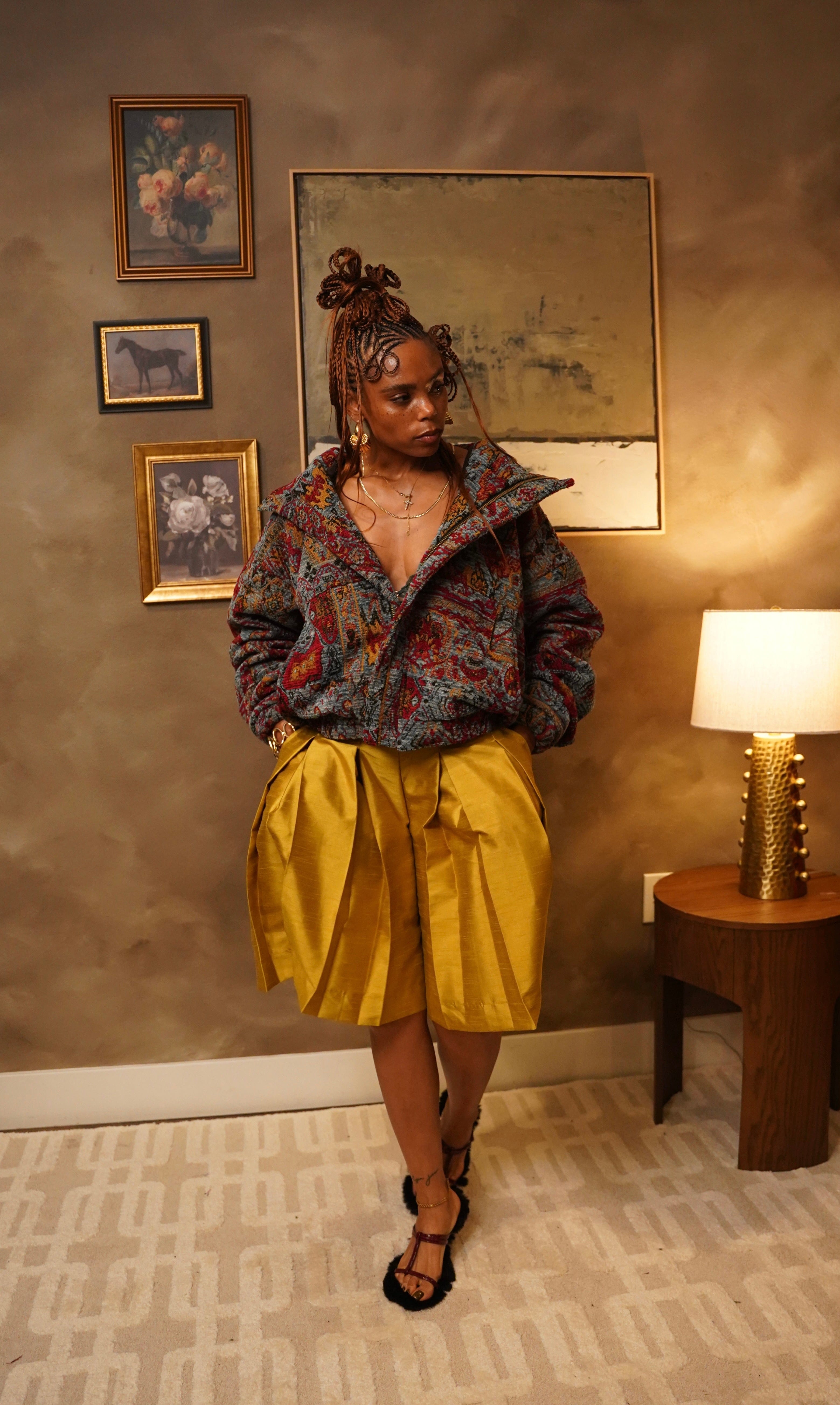 Zevelyn Jean Zane Bomber Jacket ZANE BOMBER Antique Ocean