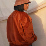 Zevelyn Jean Zane Bomber Jacket ZANE BOMBER Auburn