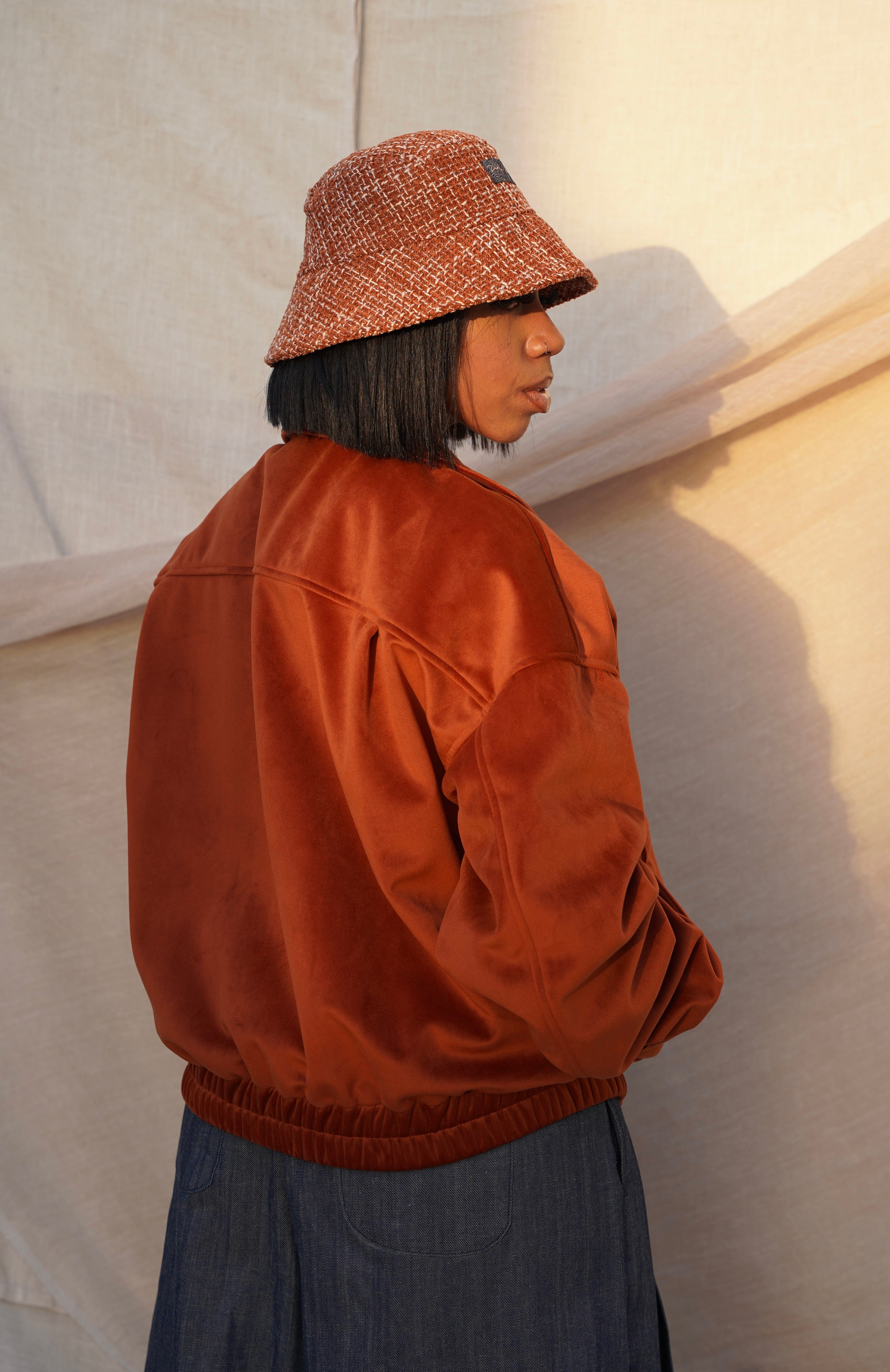 Zevelyn Jean Zane Bomber Jacket ZANE BOMBER Auburn