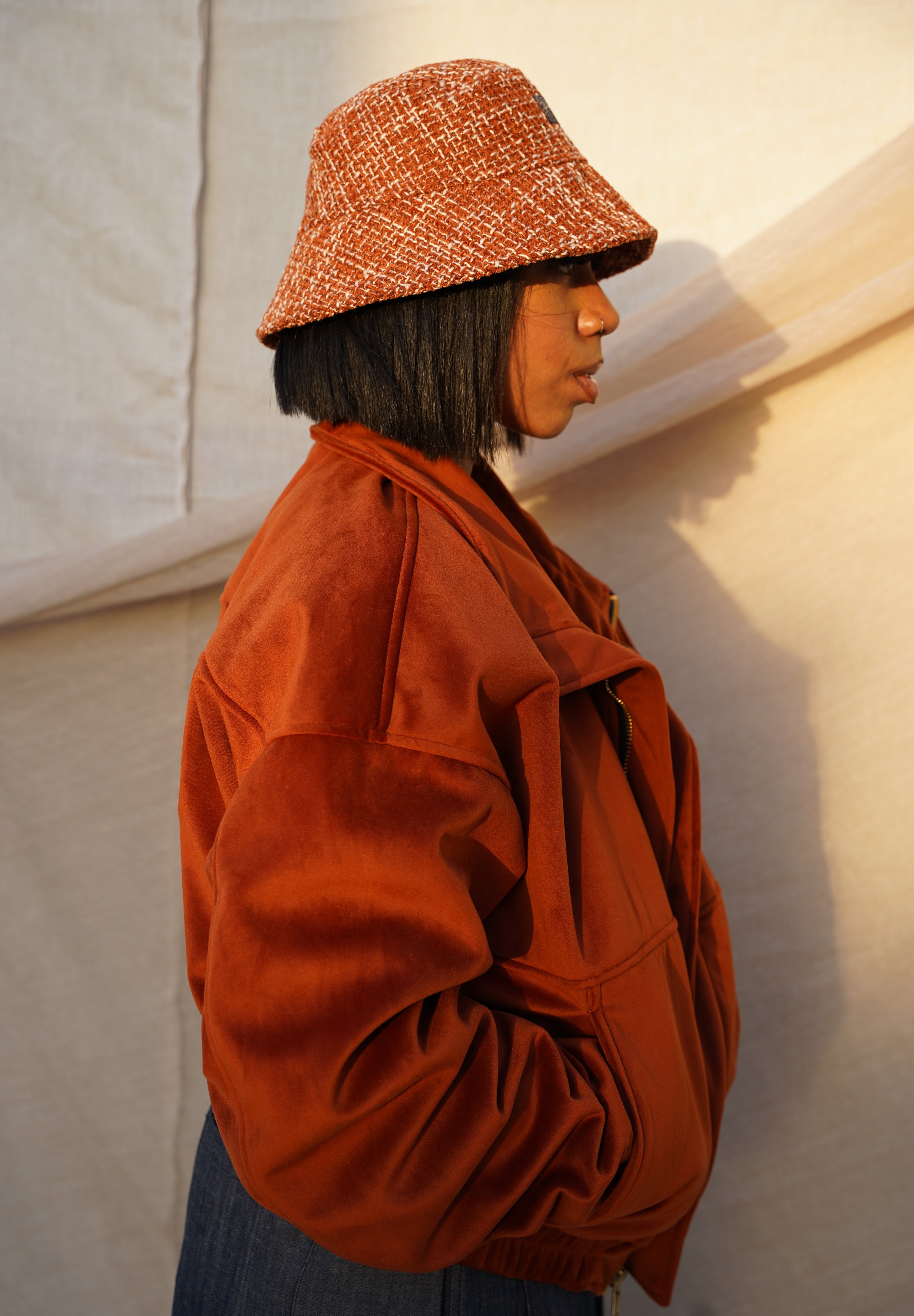 Zevelyn Jean Zane Bomber Jacket ZANE BOMBER Auburn