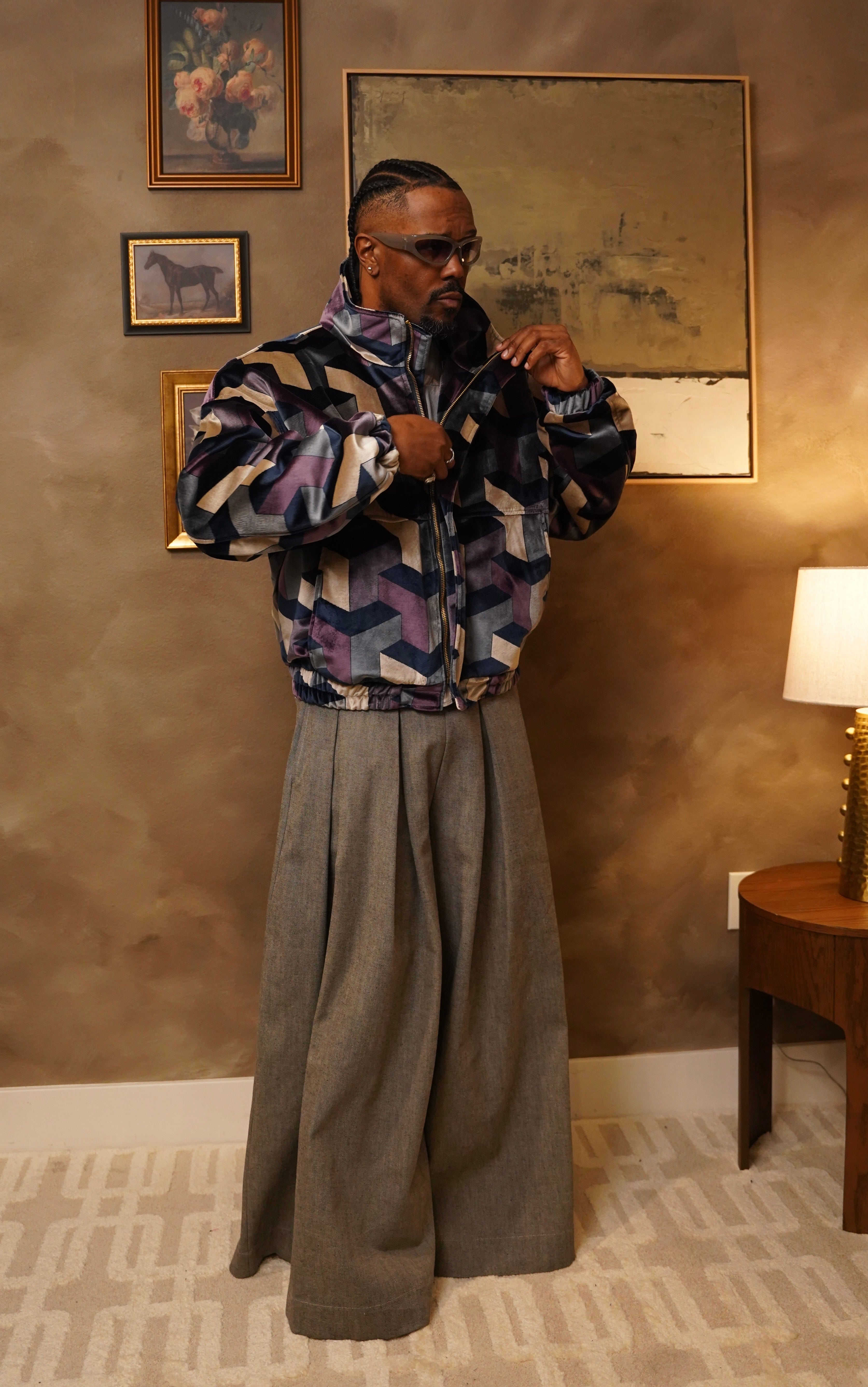 Zevelyn Jean Zane Bomber Jacket ZANE BOMBER Blueberry