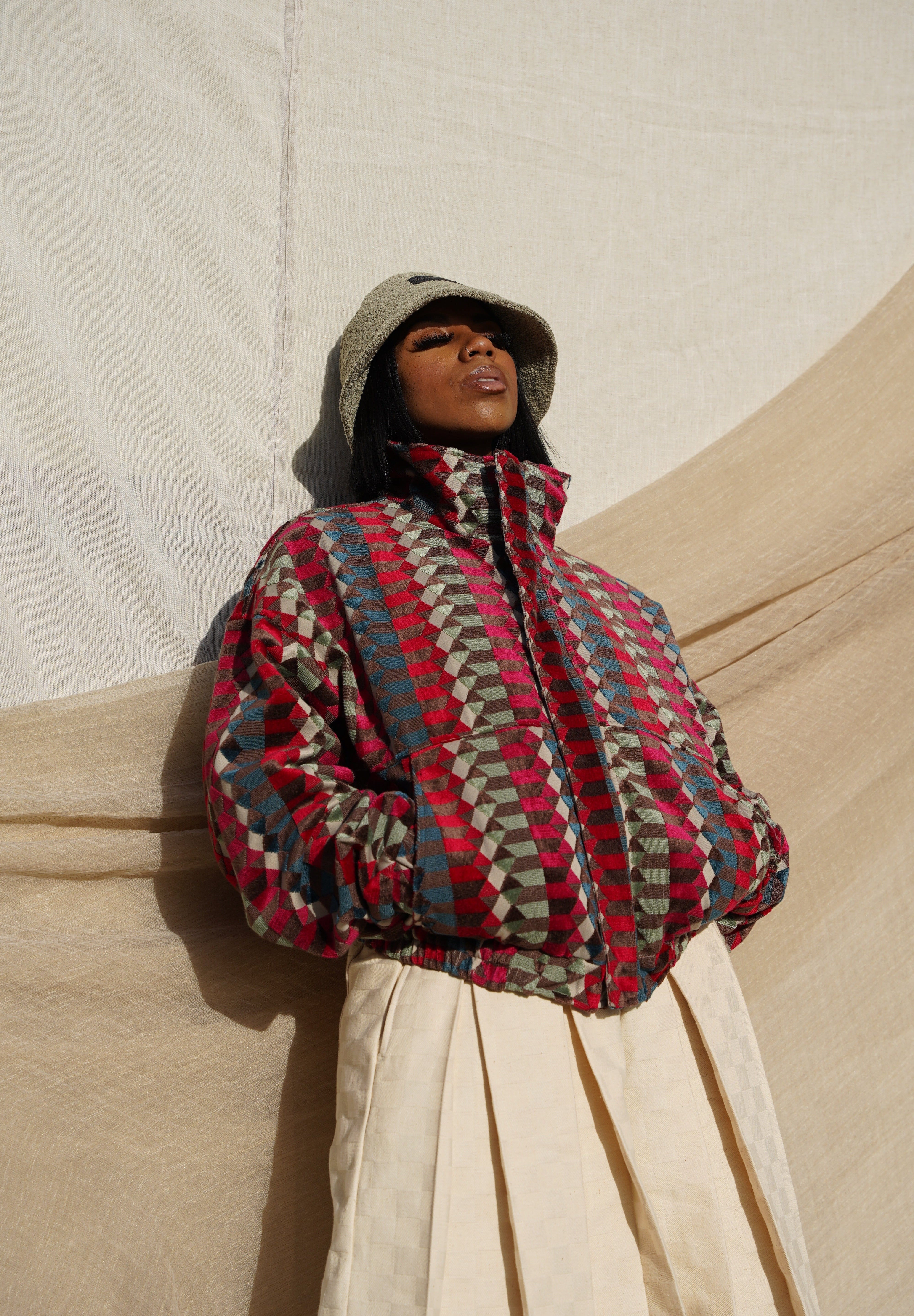 Zevelyn Jean Zane Bomber Jacket ZANE BOMBER Navajo