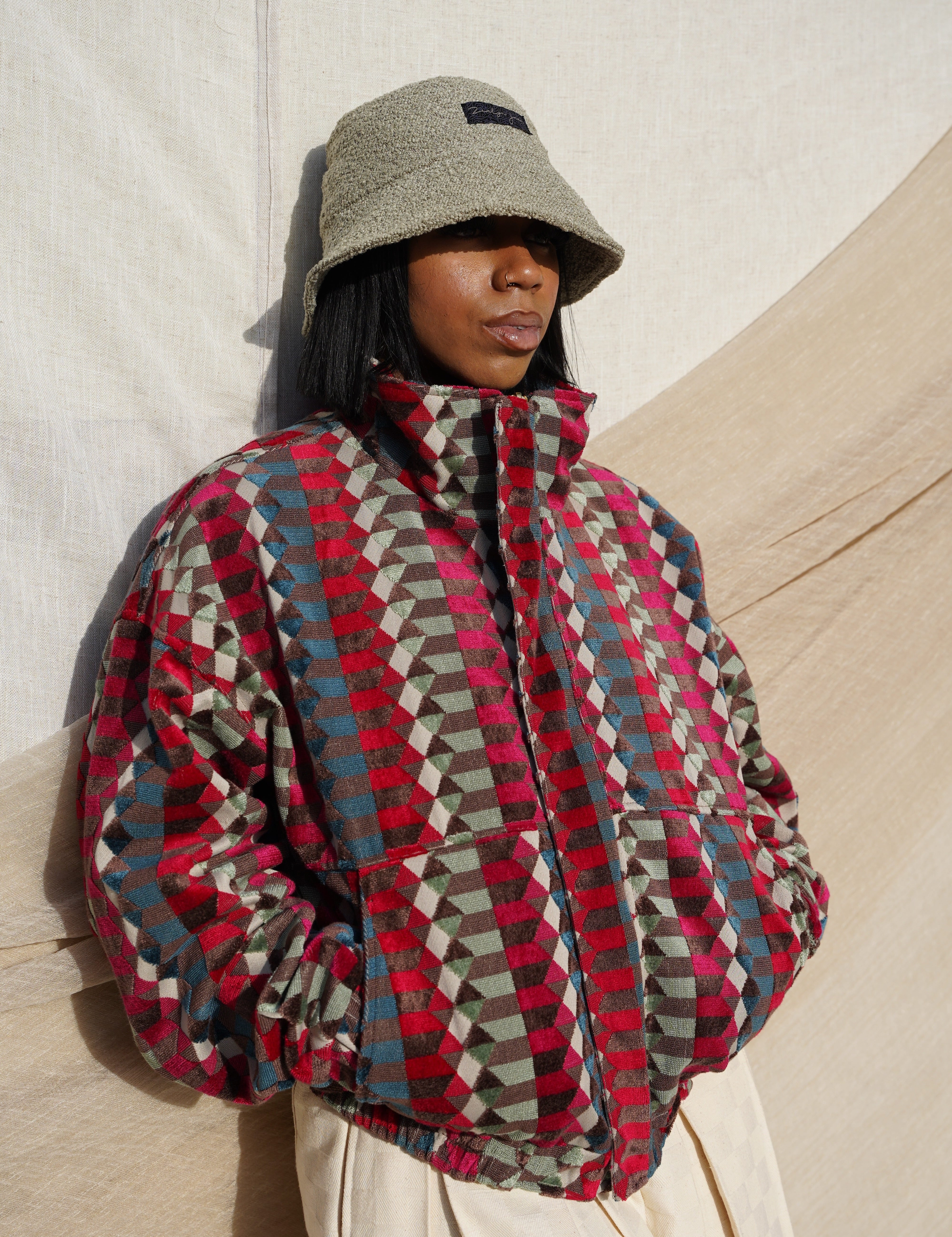 Zevelyn Jean Zane Bomber Jacket ZANE BOMBER Navajo