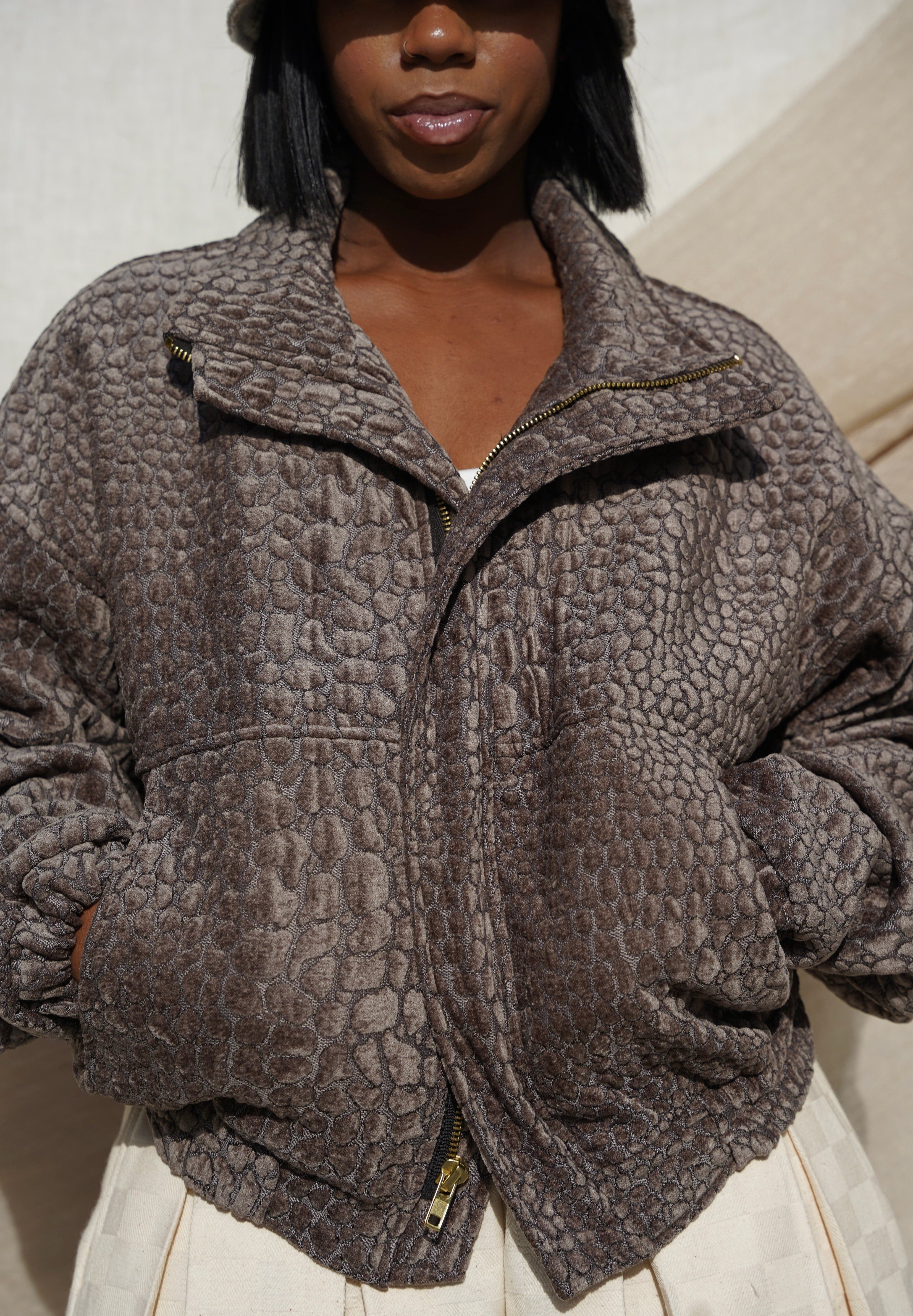 Zevelyn Jean Zane Bomber Jacket ZANE BOMBER Pebbles