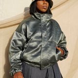 Zevelyn Jean Zane Bomber Jacket ZANE BOMBER Sea Foam