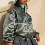 Zevelyn Jean Zane Bomber Jacket ZANE BOMBER Sea Foam