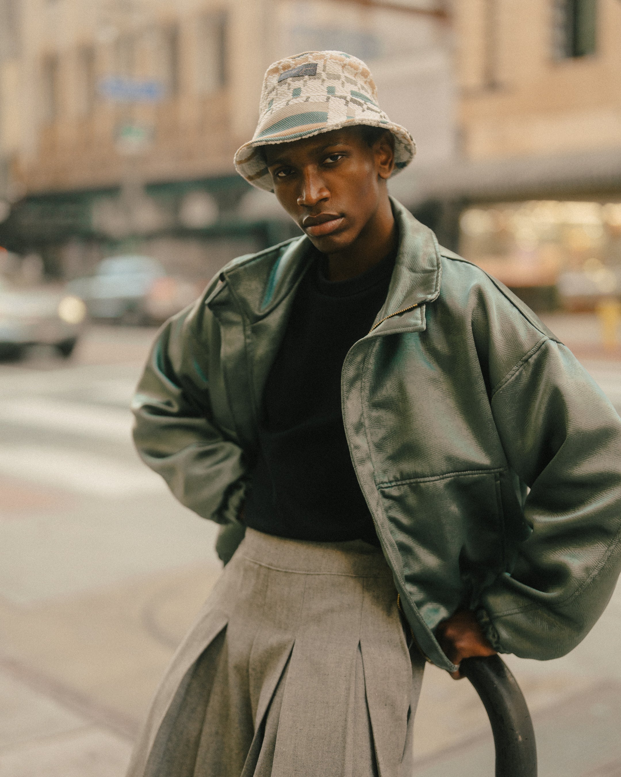 Zevelyn Jean Zane Bomber Jacket ZANE BOMBER Sea Foam