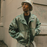 Zevelyn Jean Zane Bomber Jacket ZANE BOMBER Sea Foam