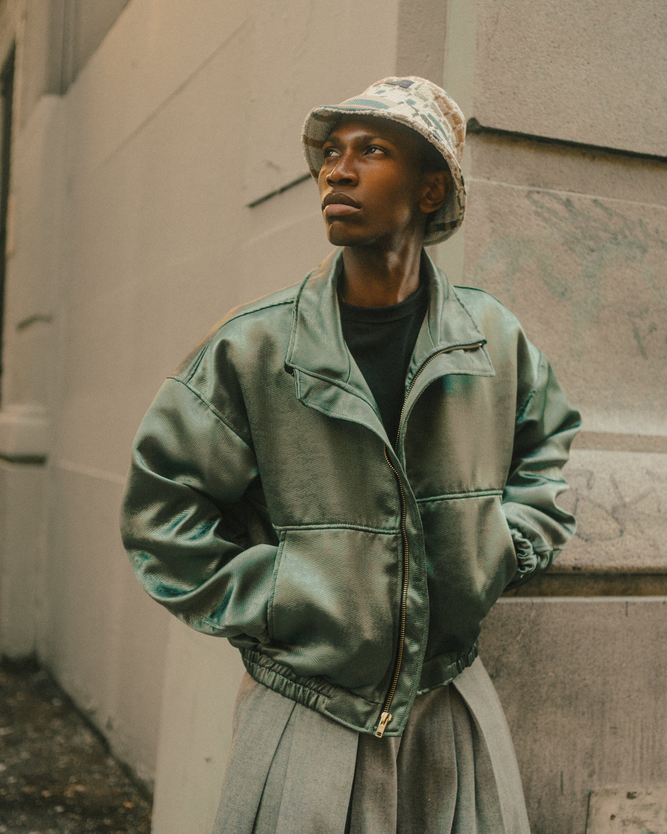 Zevelyn Jean Zane Bomber Jacket ZANE BOMBER Sea Foam