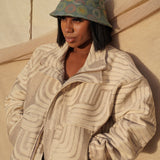 Zevelyn Jean Zane Bomber Jacket ZANE BOMBER Warm Ivory