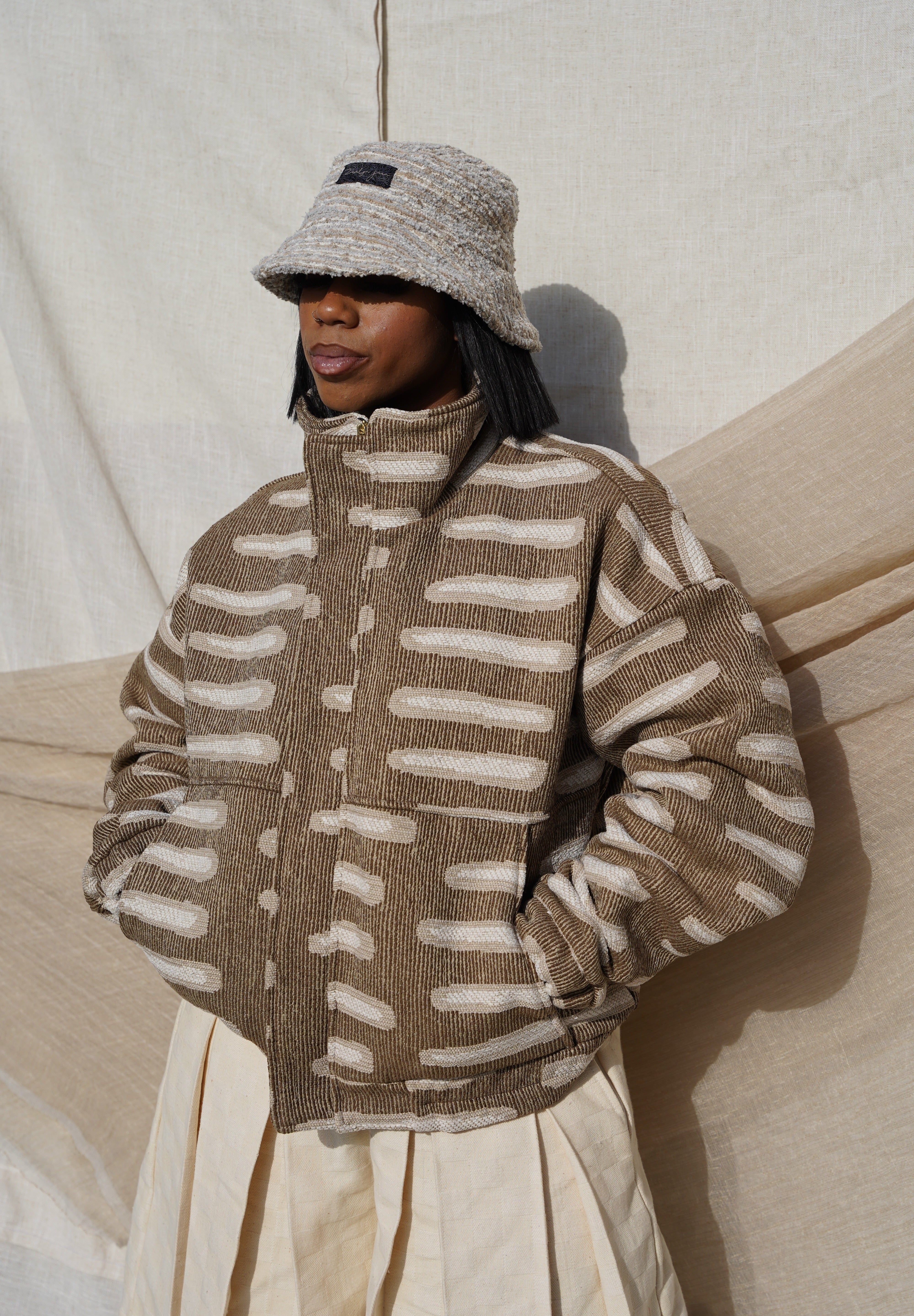 Zevelyn Jean Zoe Bucket Hat Zoe Bucket Hat Khaki