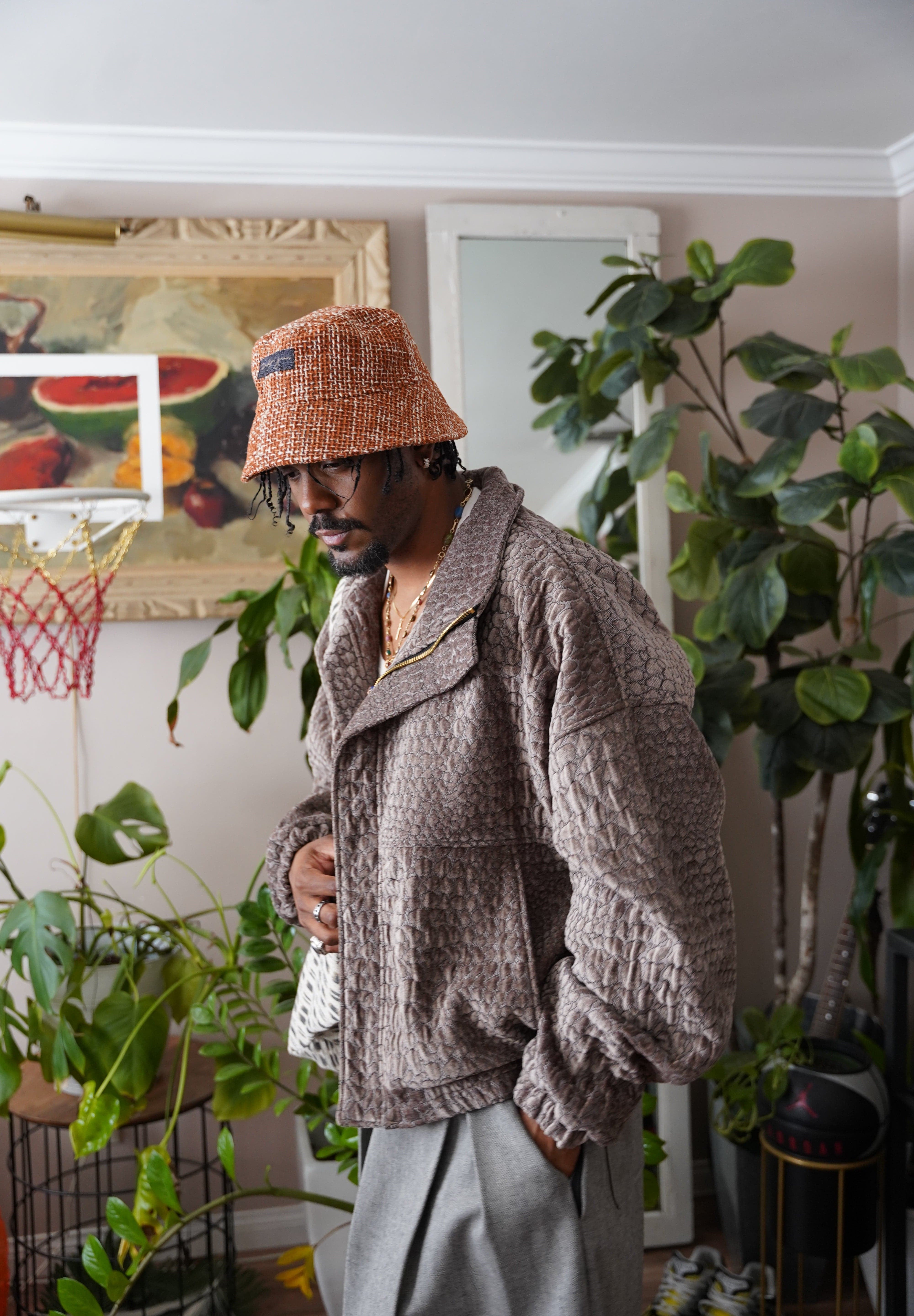 Zevelyn Jean Zoe Bucket Hat Zoe Bucket Hat Rust